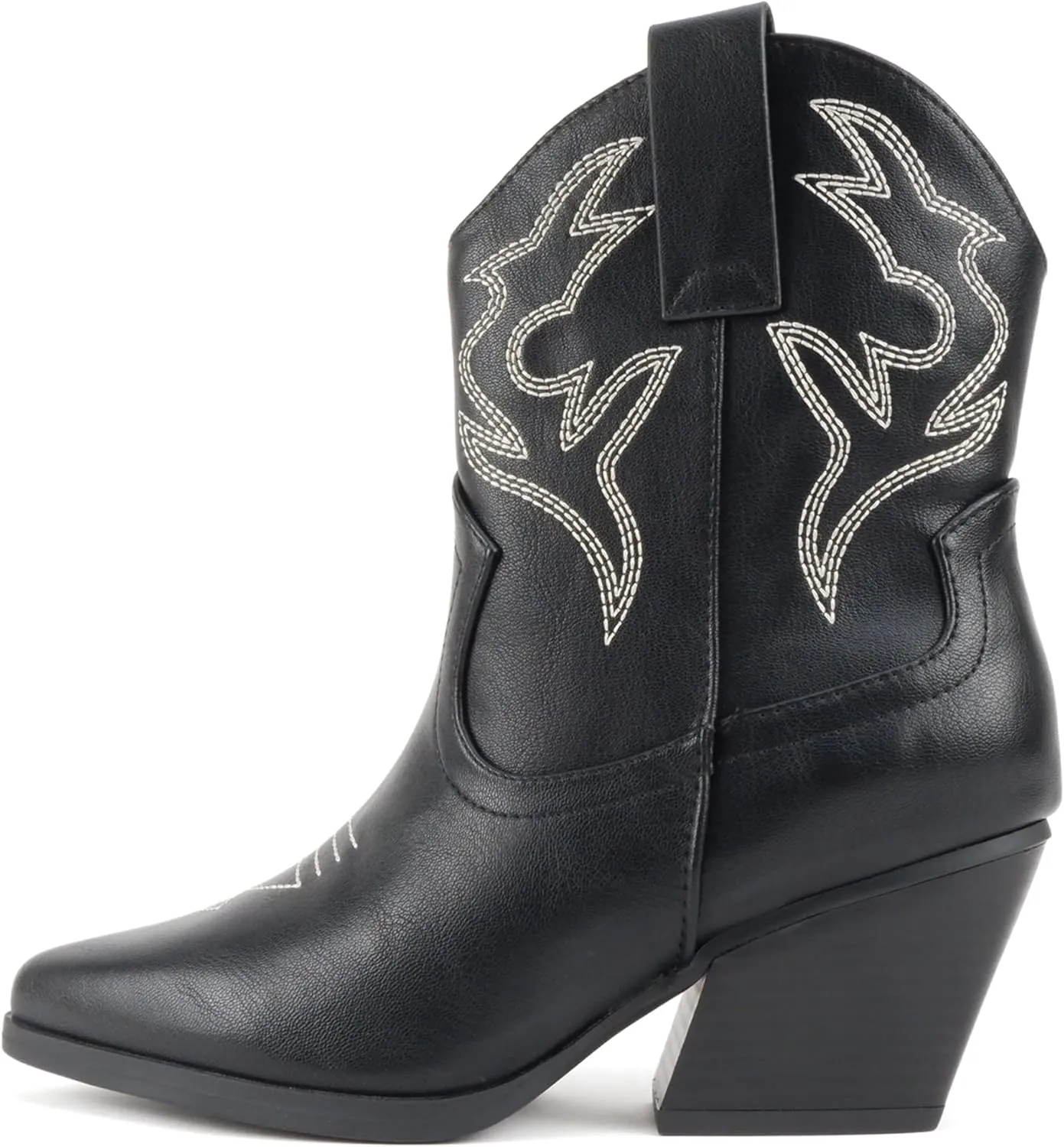 Soda “BLAZING” ~ Women Western Bootie Pointe Toe with Low Heel (Wide Fit Available)