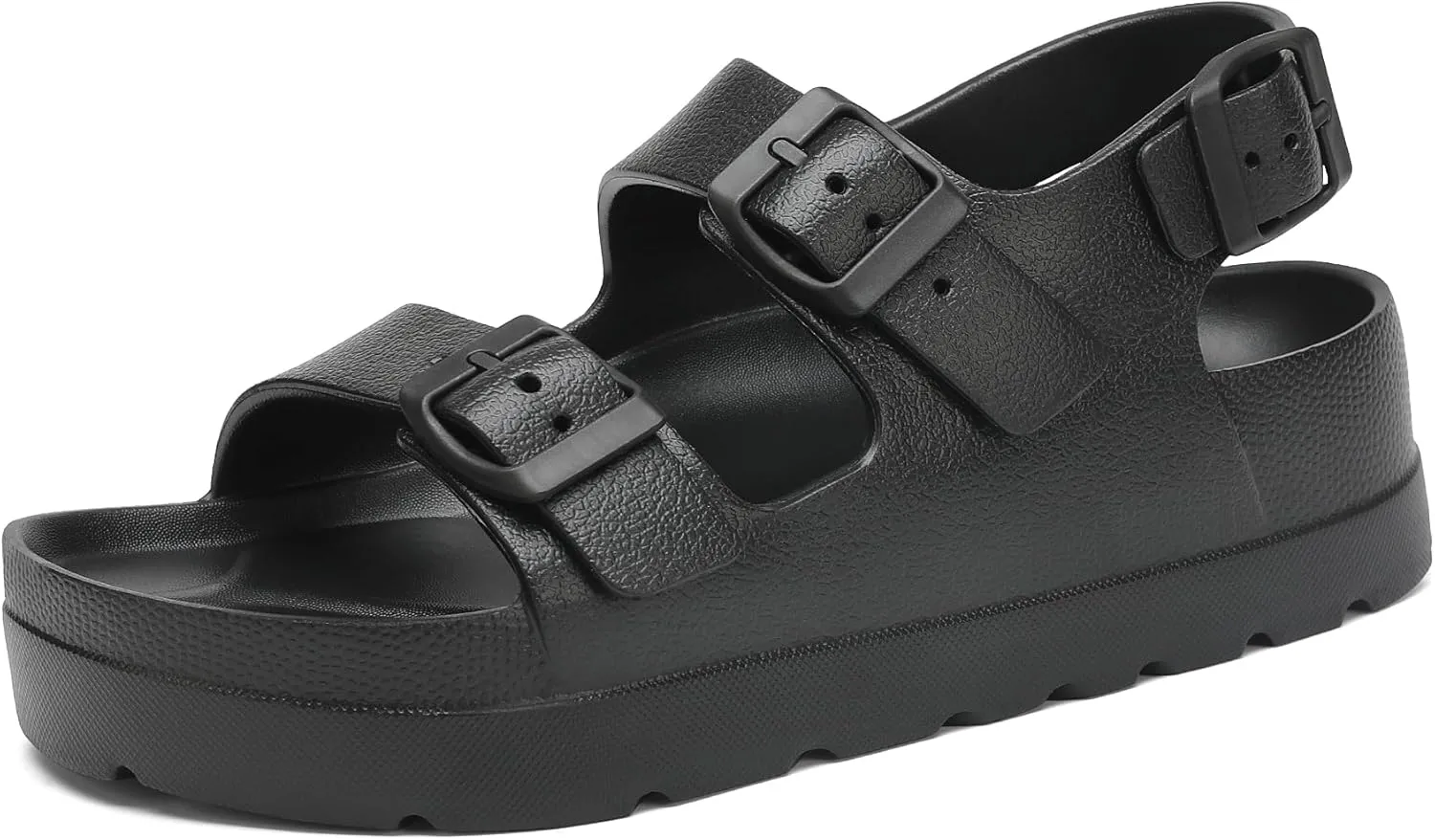SOSOWHLTE Women's Platform Sandals with Arch Support - 3 Adjustable Straps Summer Beach Sandals, Lightweight & Slip-Resistant