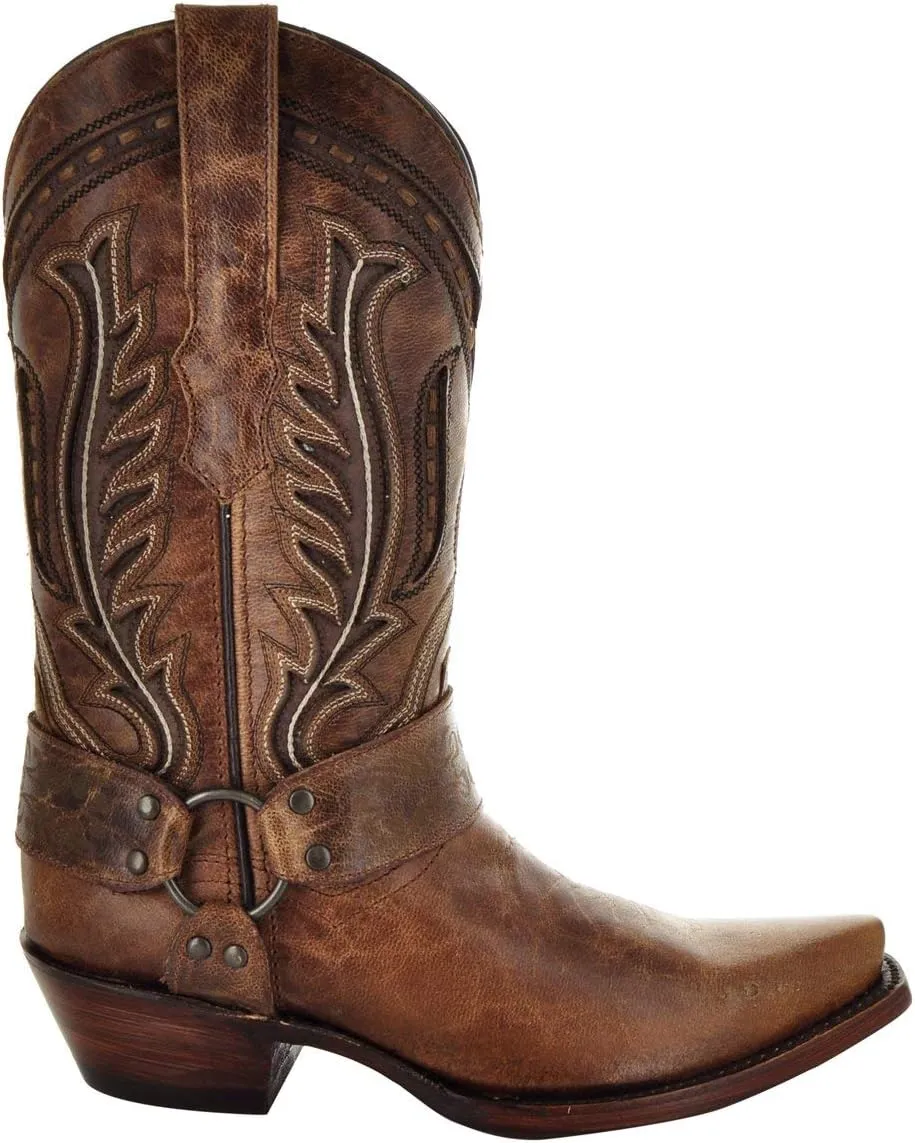 Soto Boots Women's Harness Cowboy Boots, Genuine Leather Cowgirl Boots, Handcrafted Cowboy Boots For Women M50039