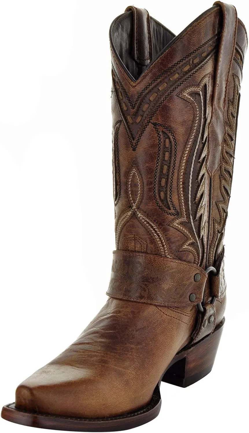 Soto Boots Women's Harness Cowboy Boots, Genuine Leather Cowgirl Boots, Handcrafted Cowboy Boots For Women M50039