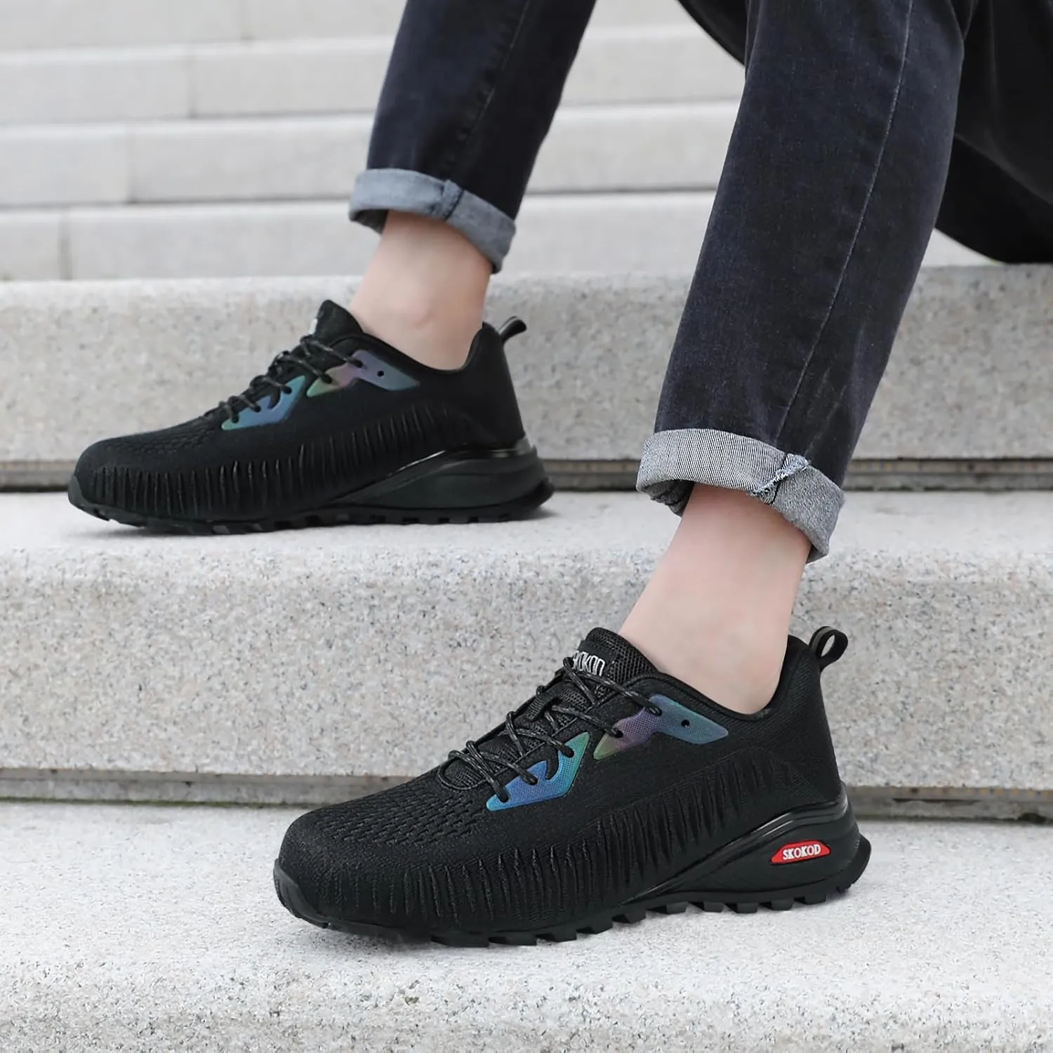 Steel Toe Shoes for Men Composite Work Shoes Comfortable Puncture Proof Lightweight Indestructible Sneakers