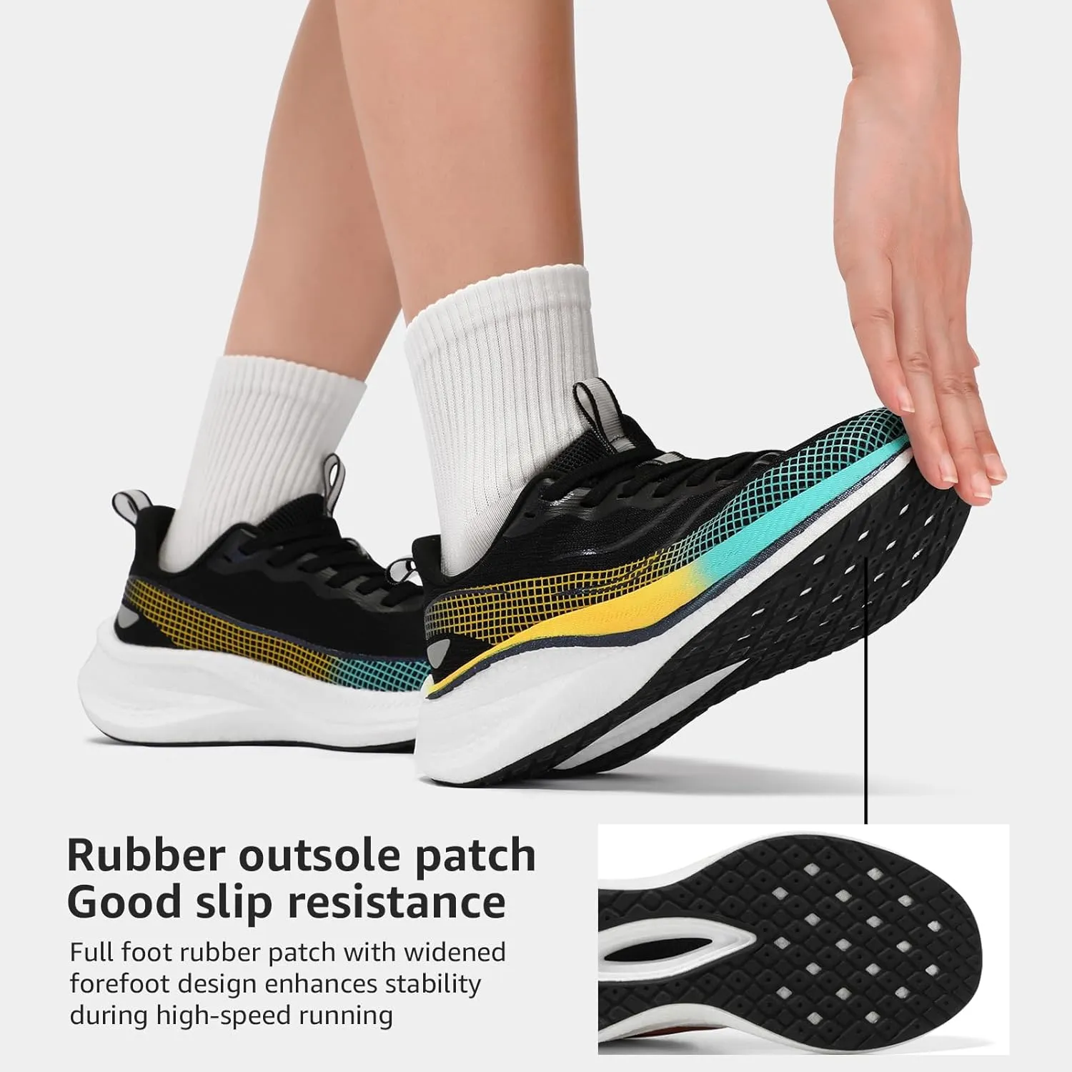 STQ Women Carbon Plate Road Running Shoes Ultra Light Cushion Sole