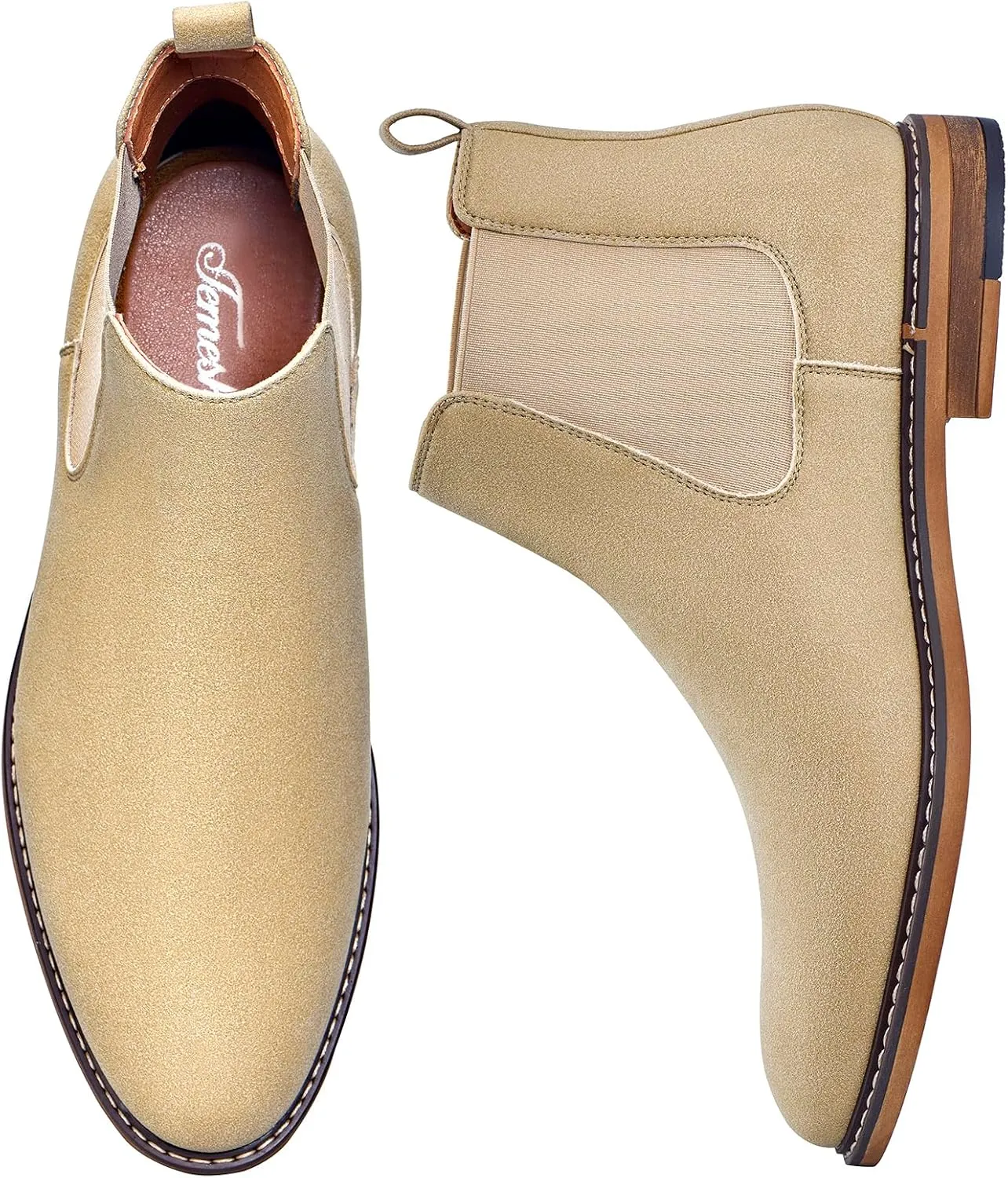 Temeshu Men's Chelsea Boots Casual Dress Boots Ankle Slip On Boots for Men MS25