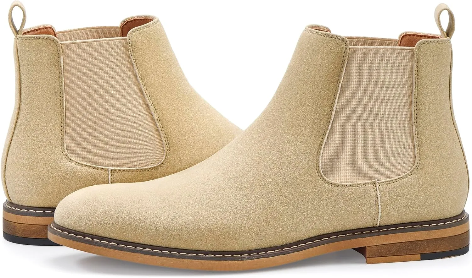 Temeshu Men's Chelsea Boots Casual Dress Boots Ankle Slip On Boots for Men MS25