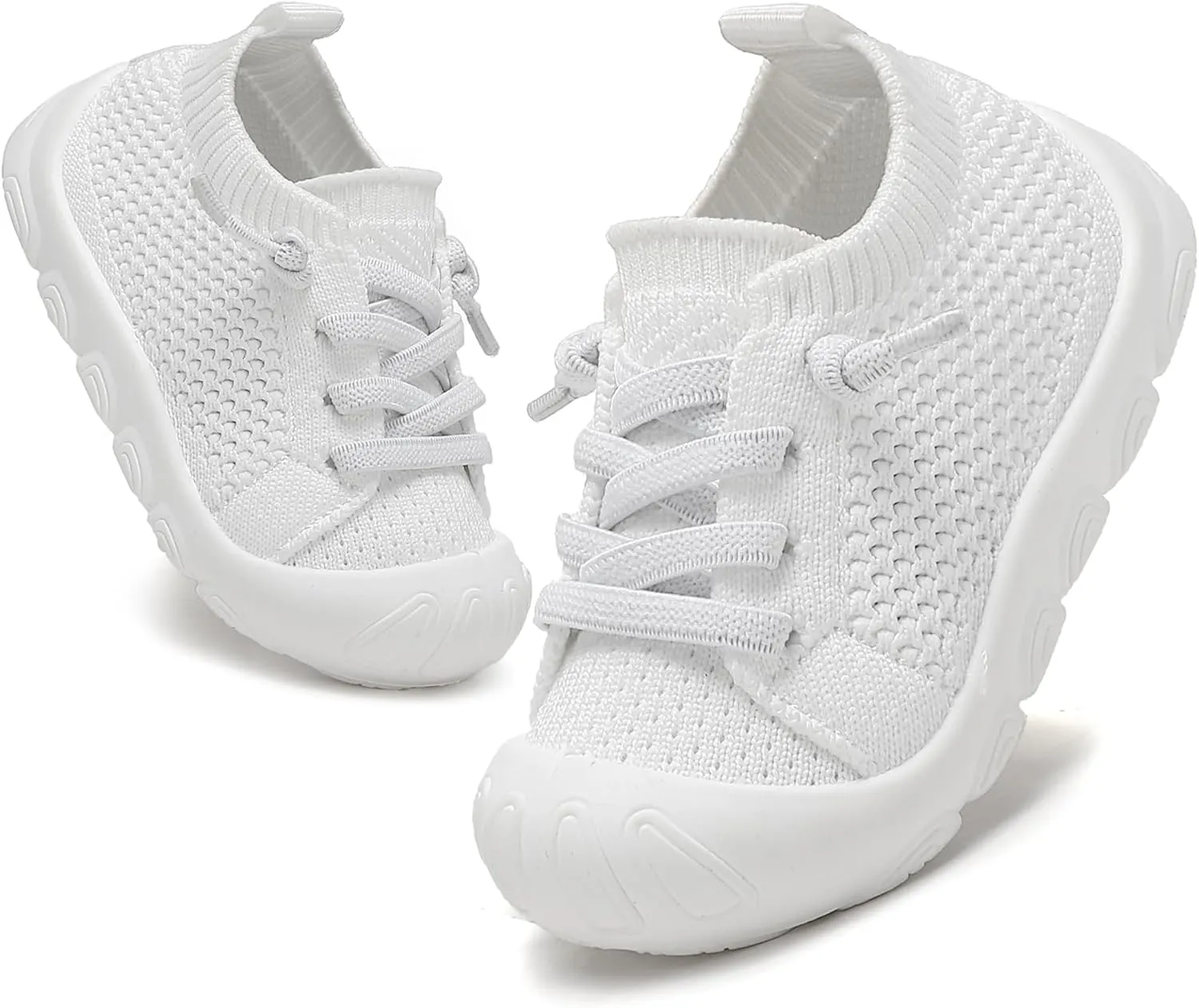 Toddler Baby Girls Boys Shoes Toddler Walking Sneakers Kids Barefoot Slip on Tennis Infant Shoes Lightweight Breathable for First Babies