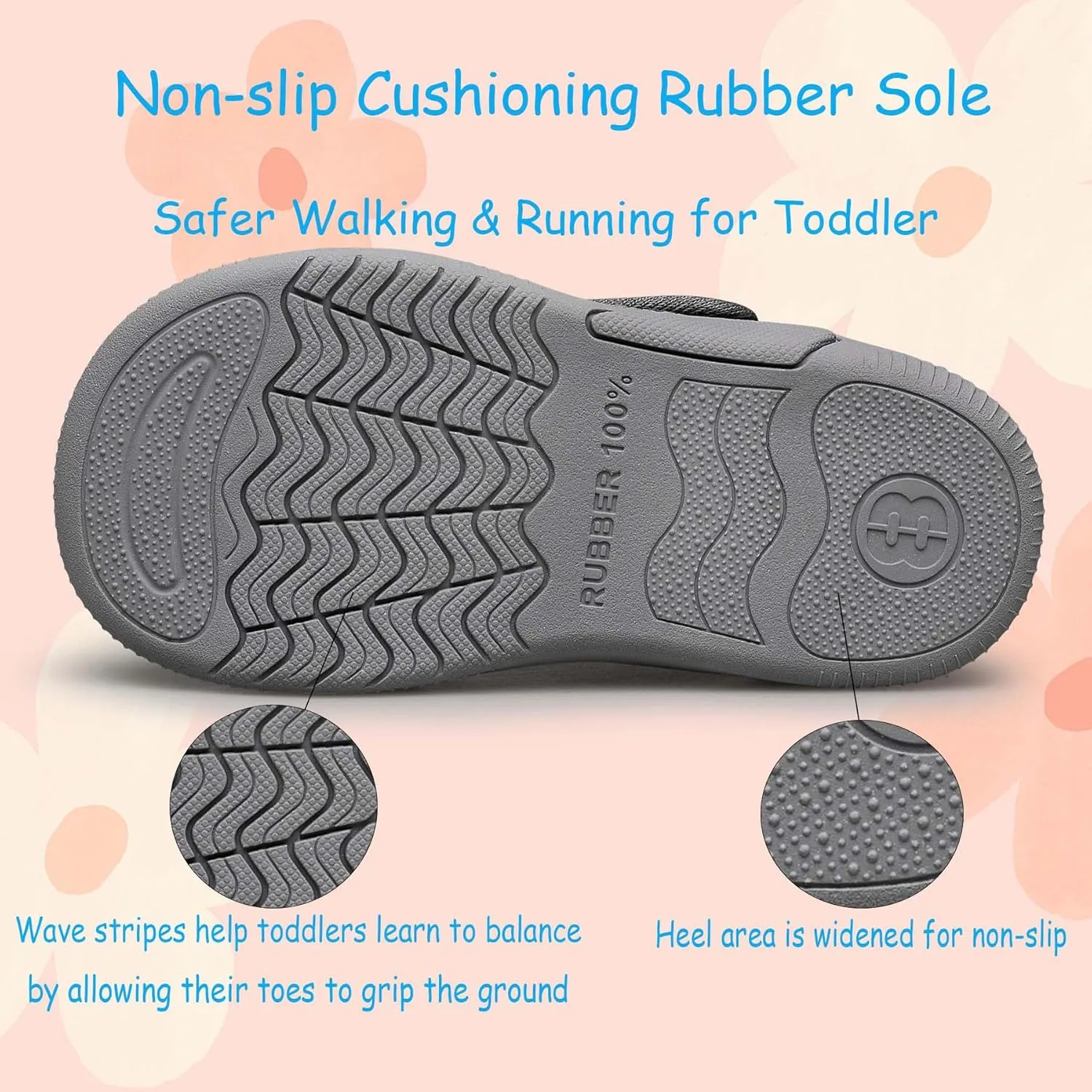 Toddler Tennis Shoes Boys Girls Lightweight Breathable Barefoot Shoes Wide Kids Slip On Sneakers