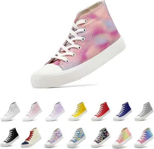 Toddler/Little Sneakers for Girls Boys Kids Fashion High Tops Canvas Shoes Classic Casual Tennis Shoes Colorful Shoes