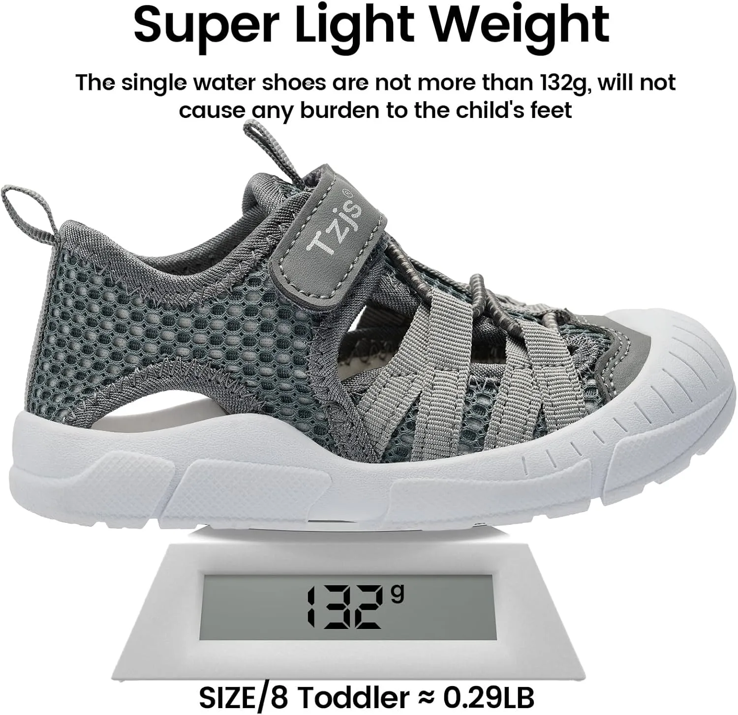 TZJS Boys Girls Water Shoes Kids Lightweight Beach Sport Sandals Breathable Quick Dry Swimming Sandals for Toddler