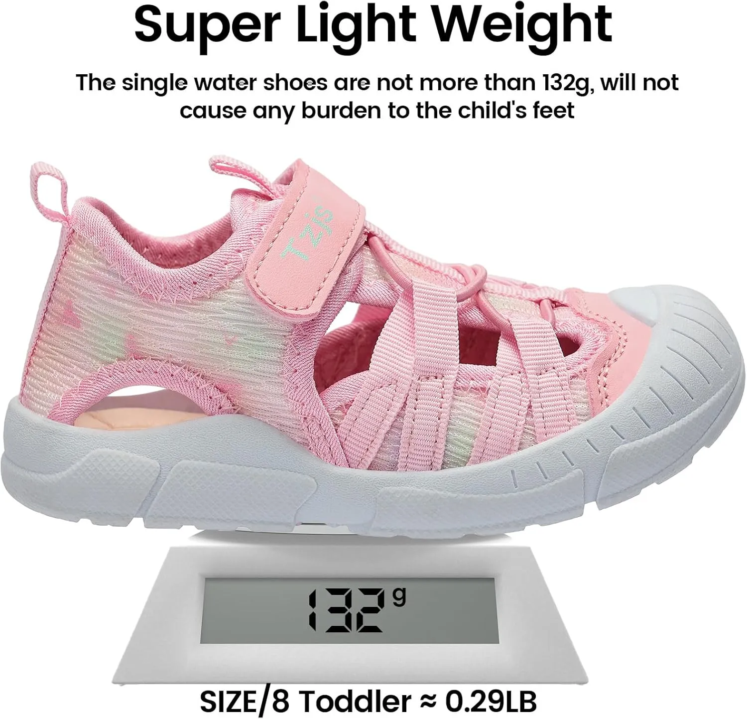 TZJS Boys Girls Water Shoes Kids Lightweight Beach Sport Sandals Breathable Quick Dry Swimming Sandals for Toddler