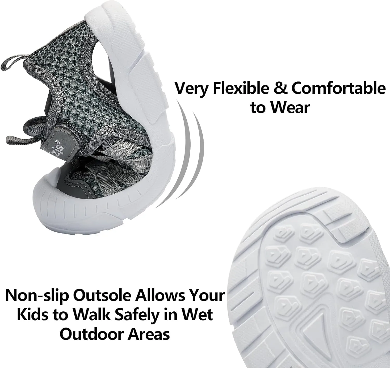 TZJS Boys Girls Water Shoes Kids Lightweight Beach Sport Sandals Breathable Quick Dry Swimming Sandals for Toddler