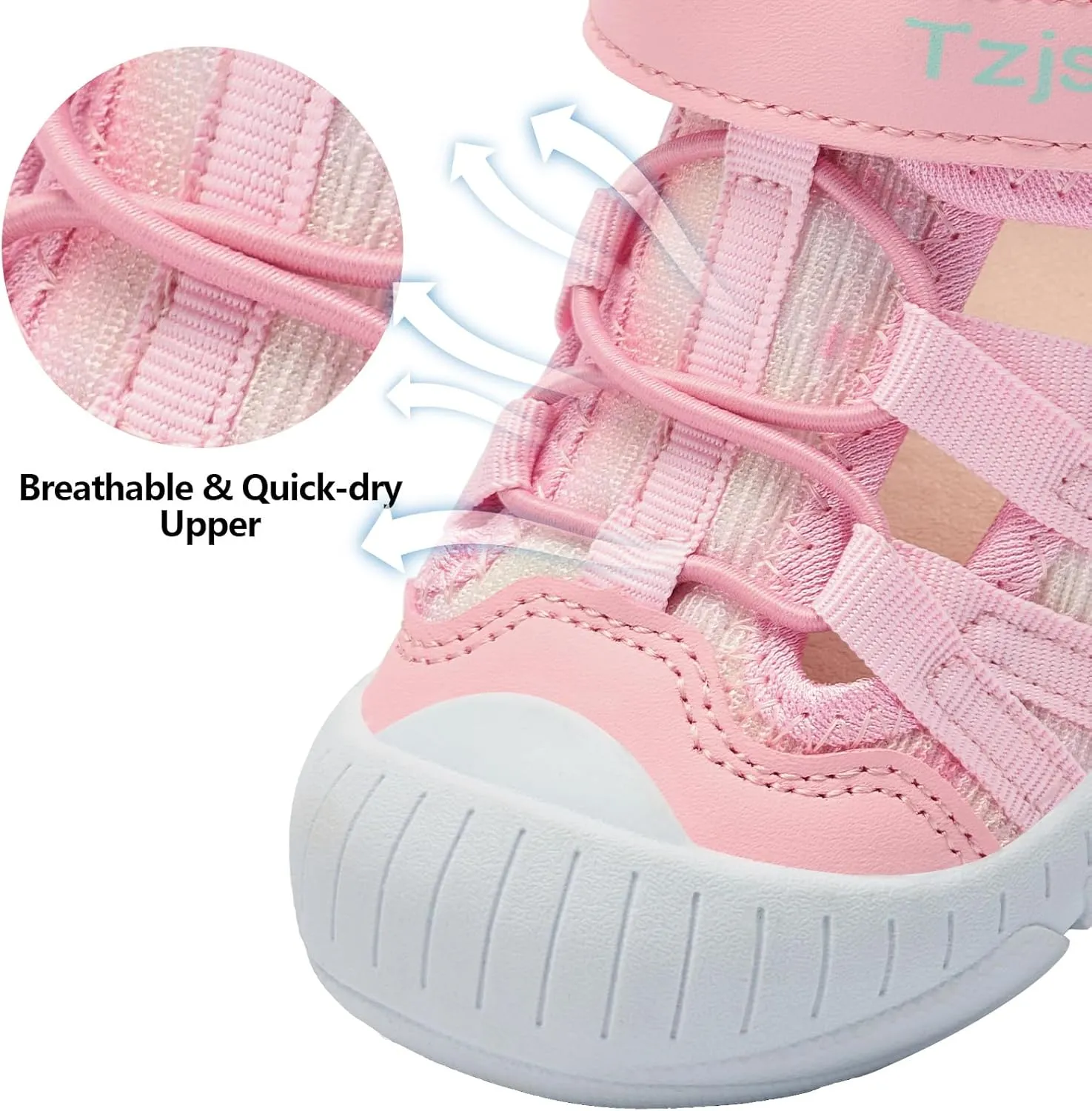 TZJS Boys Girls Water Shoes Kids Lightweight Beach Sport Sandals Breathable Quick Dry Swimming Sandals for Toddler
