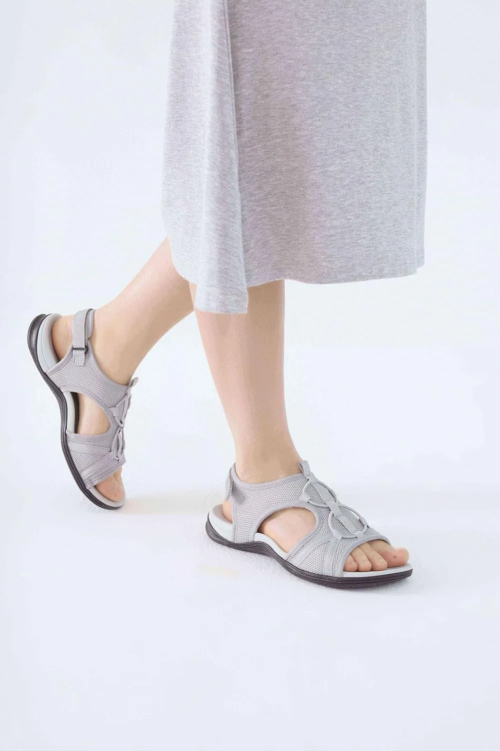 UBFEN Womens Hiking Sandals Comfortable Walking Sandals Summer Sport Breathable Arch Support