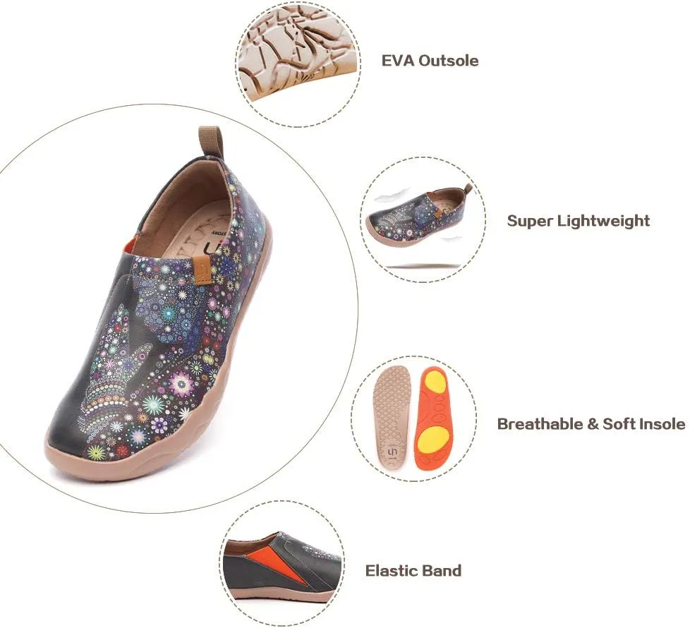 UIN Men's Walking Travel Shoes Slip On Microfiber Casual Loafers Lightweight Comfort Fashion Sneaker