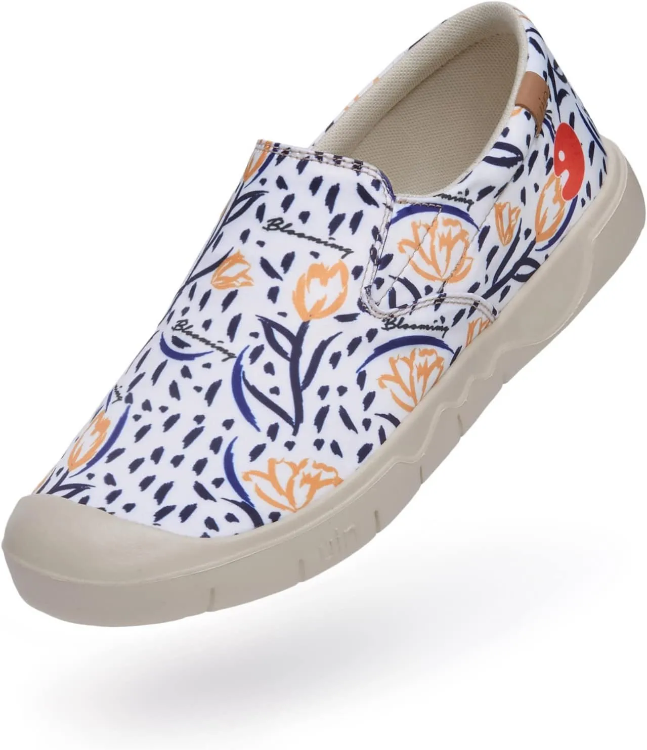 UIN Women's Fashion Sneakers Lightweight Walking Casual Slip Ons Loafers Comfortable Art Painted Travel Shoes Cadiz