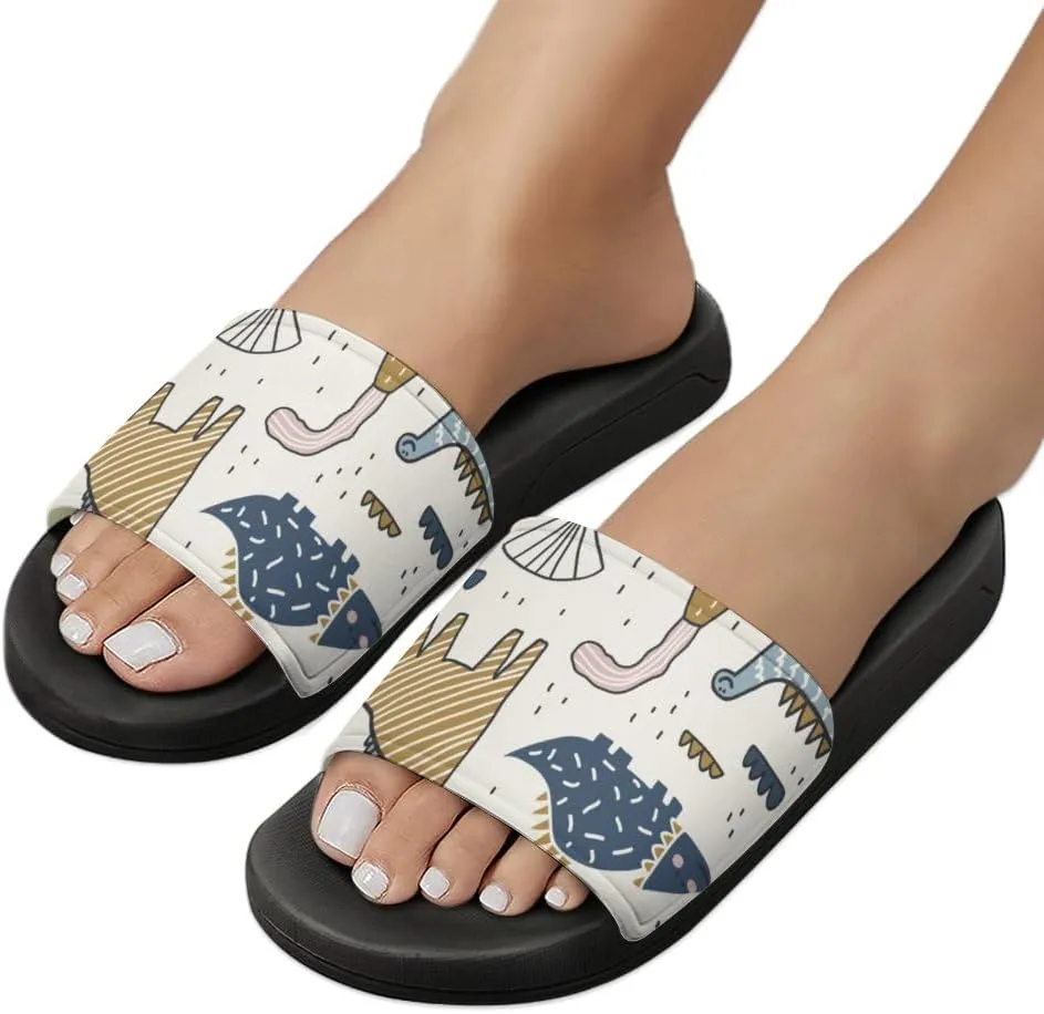 Unisex Slides for Women Men, Comfortable Slippers Slides, Non-slip Shower Shoes House Fashion Thick for Indoor & Outdoor（24040902）