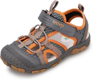 UOVO Boys Sandals Kids Sandals Hiking Athletic Closed-Toe Beach Summer Sandals for Boys Quick-Drying