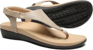 UTENAG Womens Arch Support Sandals Orthotic Adjustable Thong Flip Flops Shoes