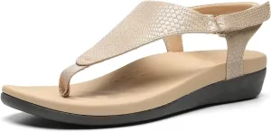 UTENAG Womens Arch Support Sandals Orthotic Adjustable Thong Flip Flops Shoes