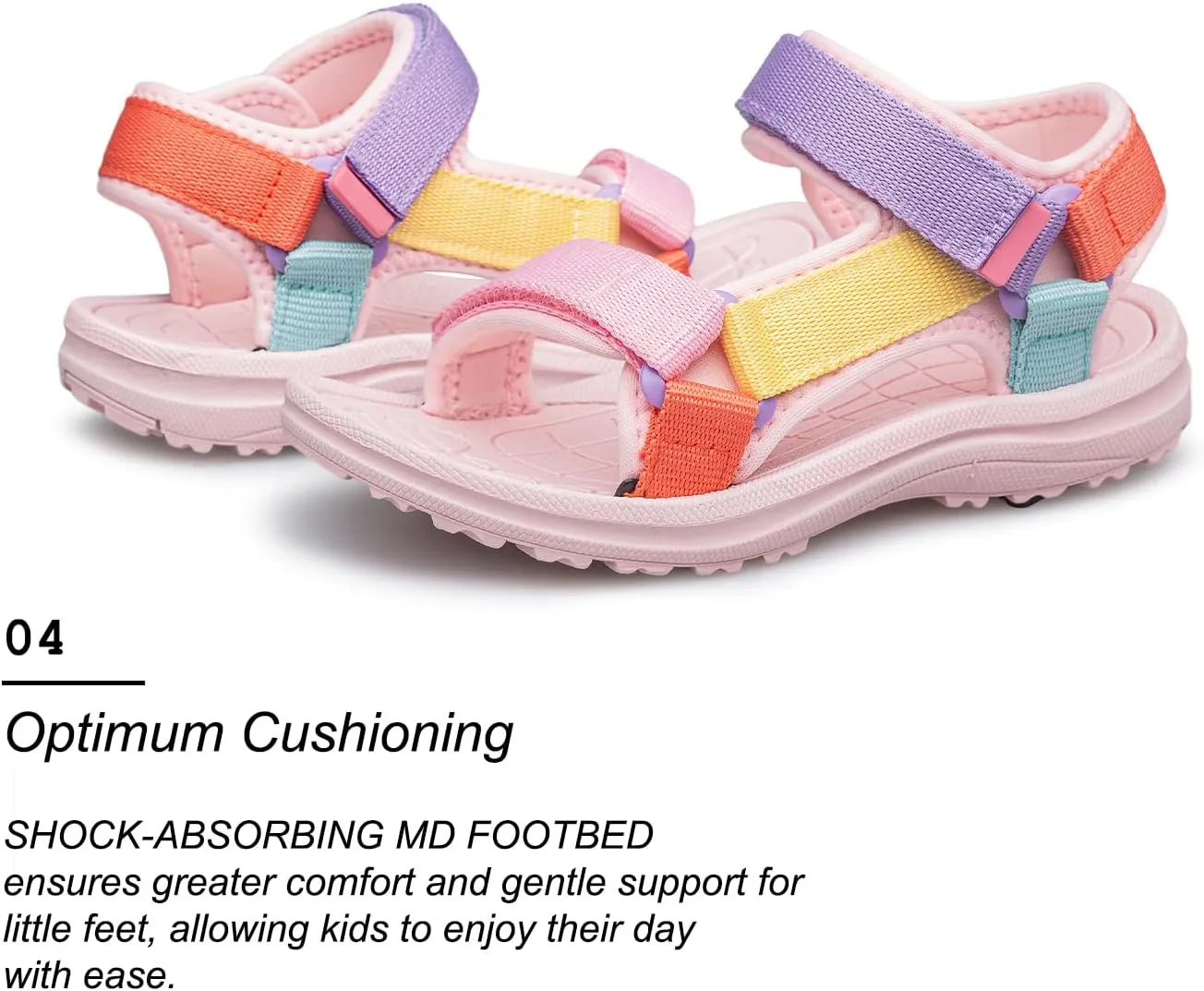 vibdiv Boys Girls Sandals Open-Toe Summer Outdoor Unisex Child Sport Sandals Athletic Lightweight(Toddler/Little Kid/Big Kid)