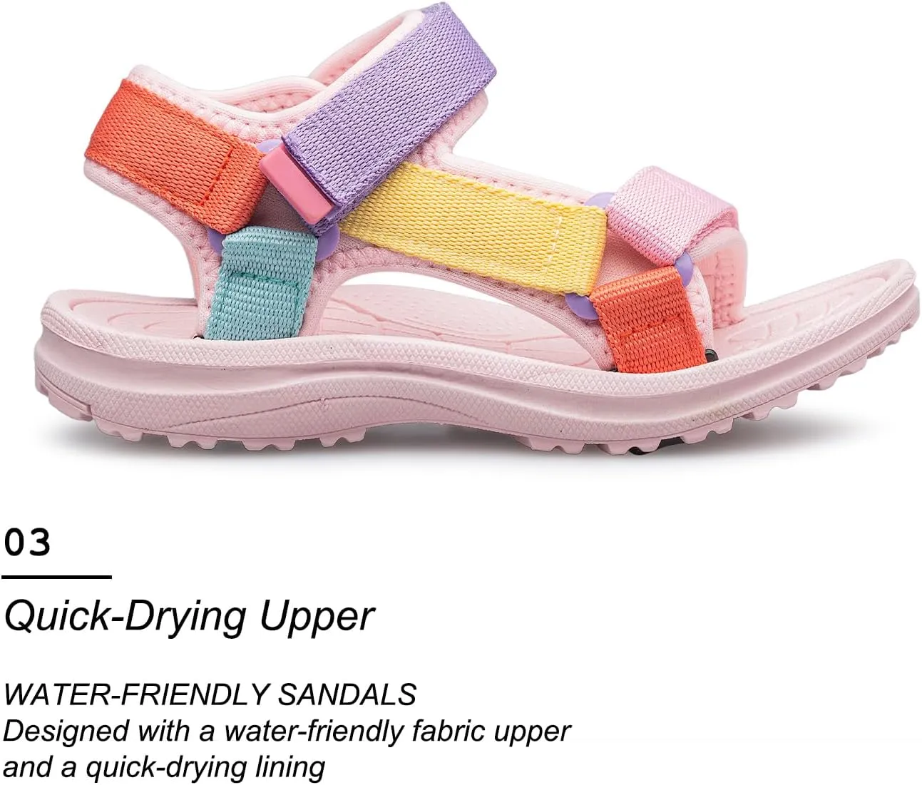 vibdiv Boys Girls Sandals Open-Toe Summer Outdoor Unisex Child Sport Sandals Athletic Lightweight(Toddler/Little Kid/Big Kid)