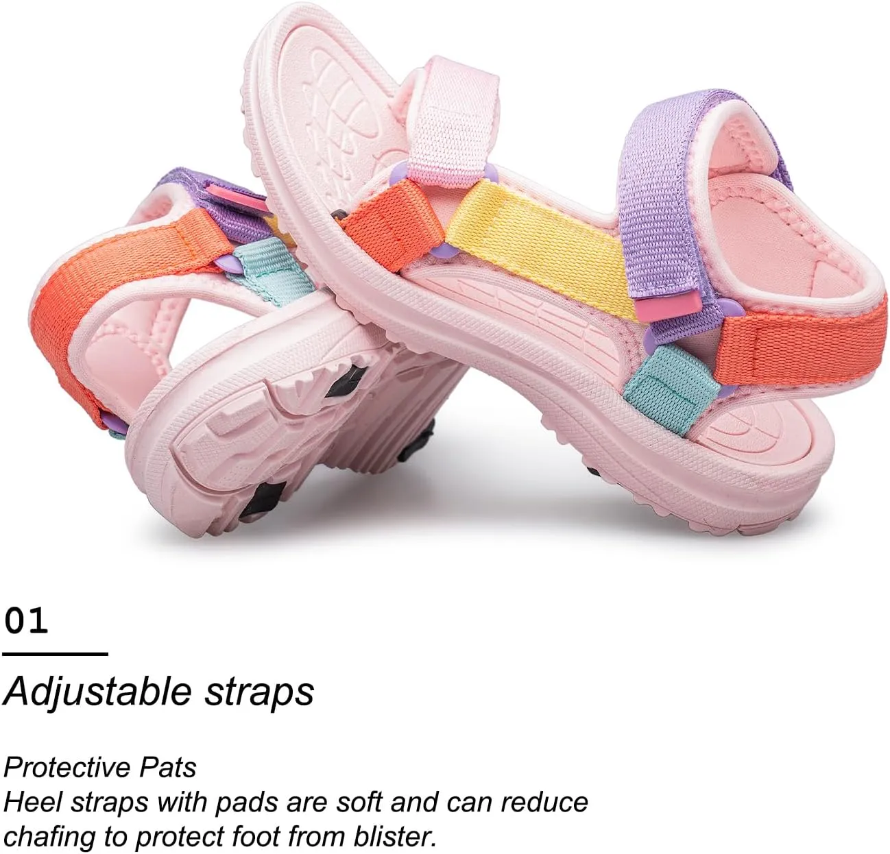 vibdiv Boys Girls Sandals Open-Toe Summer Outdoor Unisex Child Sport Sandals Athletic Lightweight(Toddler/Little Kid/Big Kid)