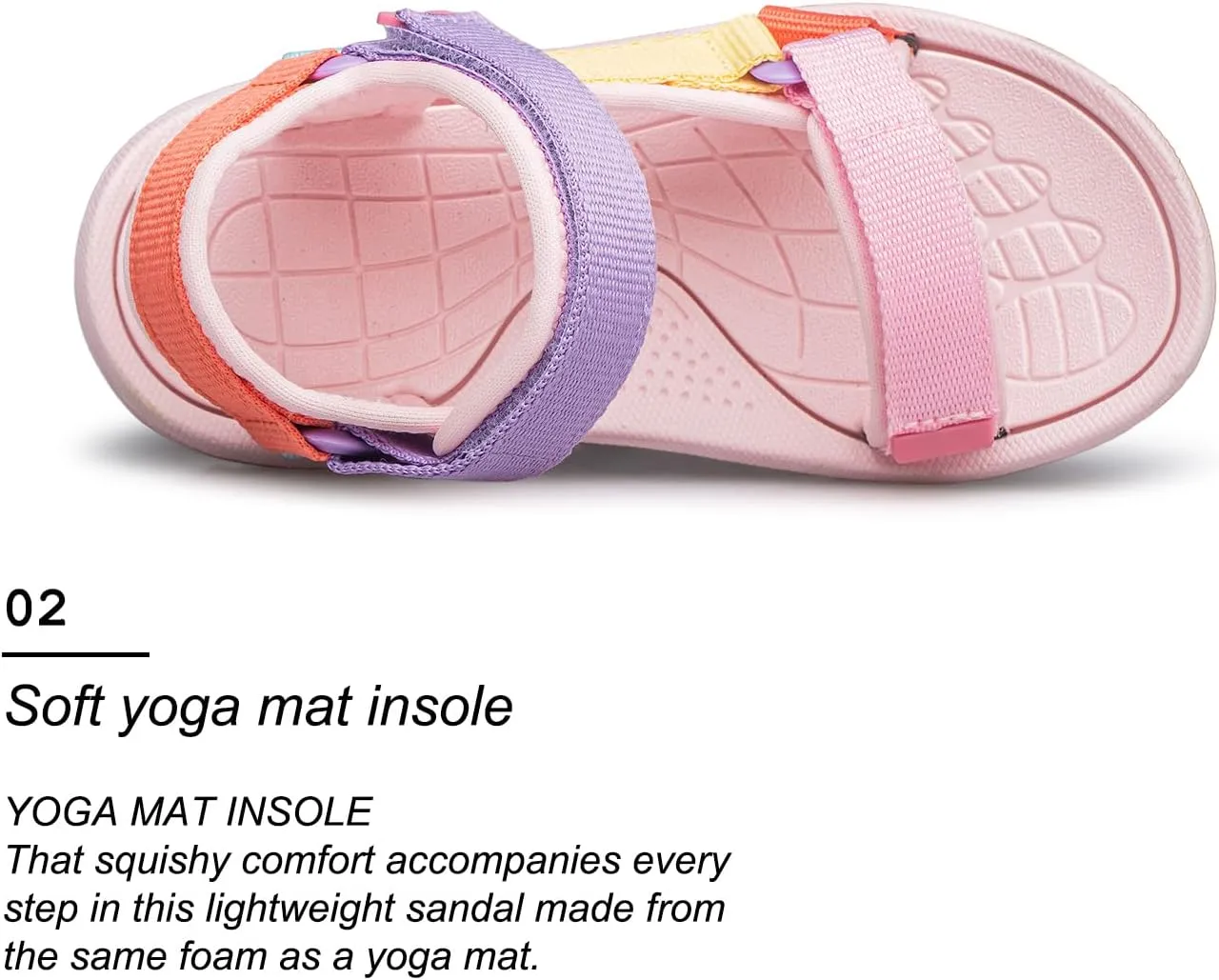 vibdiv Boys Girls Sandals Open-Toe Summer Outdoor Unisex Child Sport Sandals Athletic Lightweight(Toddler/Little Kid/Big Kid)
