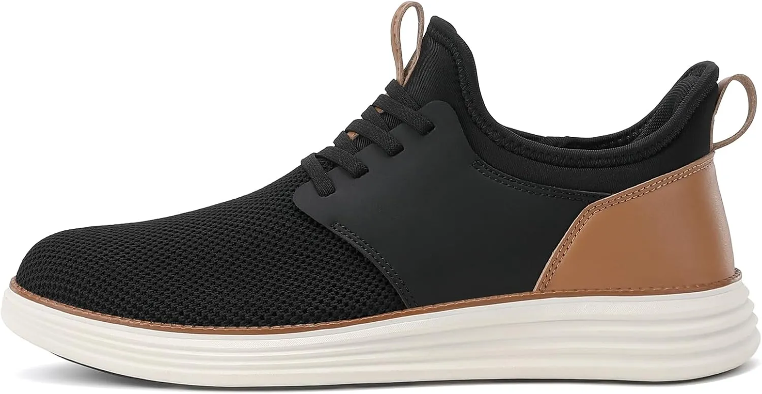 VILOCY Mens Slip On Casual Dress Shoes Hands Free Laceless Fashion Sneakers Comfortable Mesh Tennis Walking Shoes