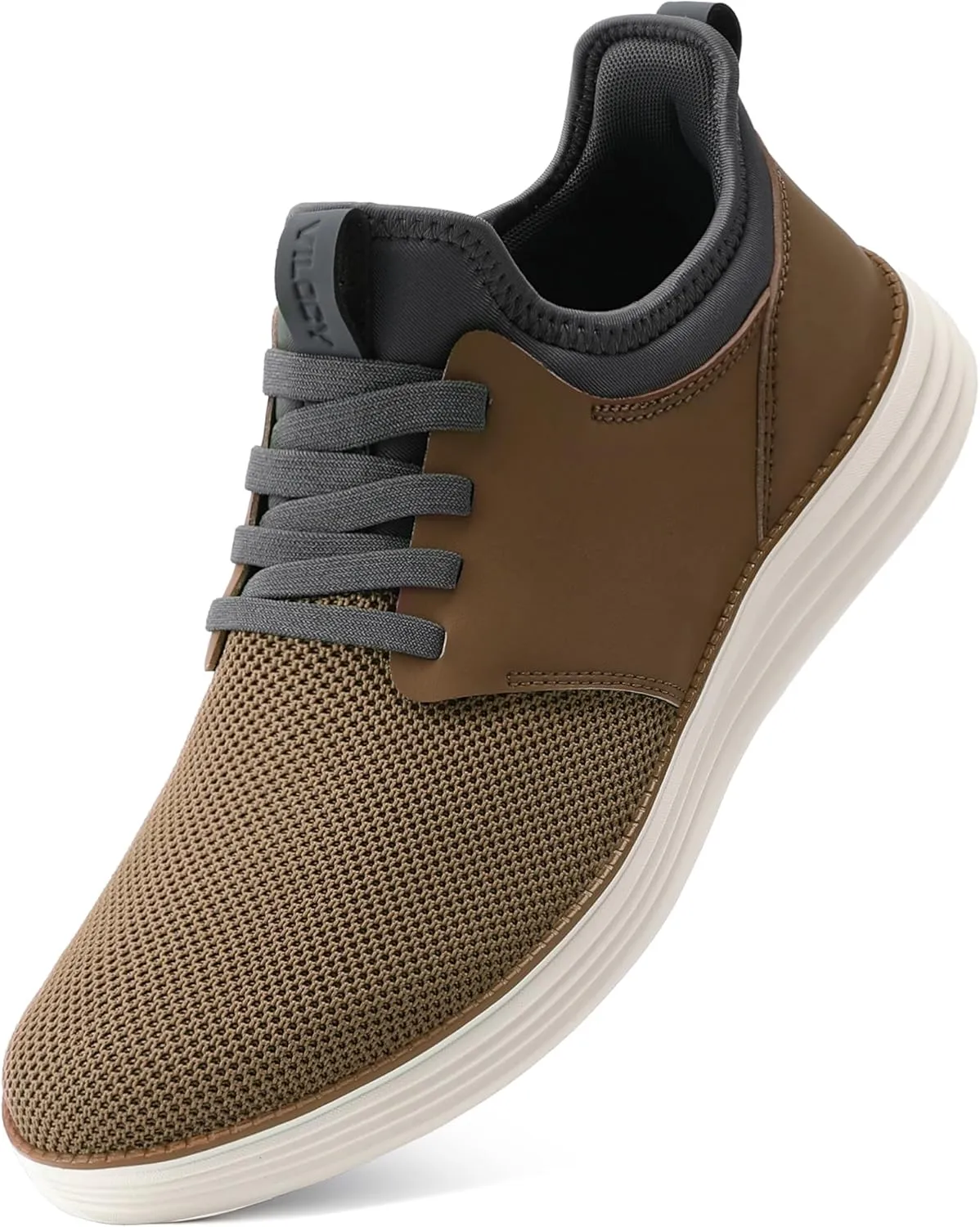 VILOCY Mens Slip On Casual Dress Shoes Hands Free Laceless Fashion Sneakers Comfortable Mesh Tennis Walking Shoes