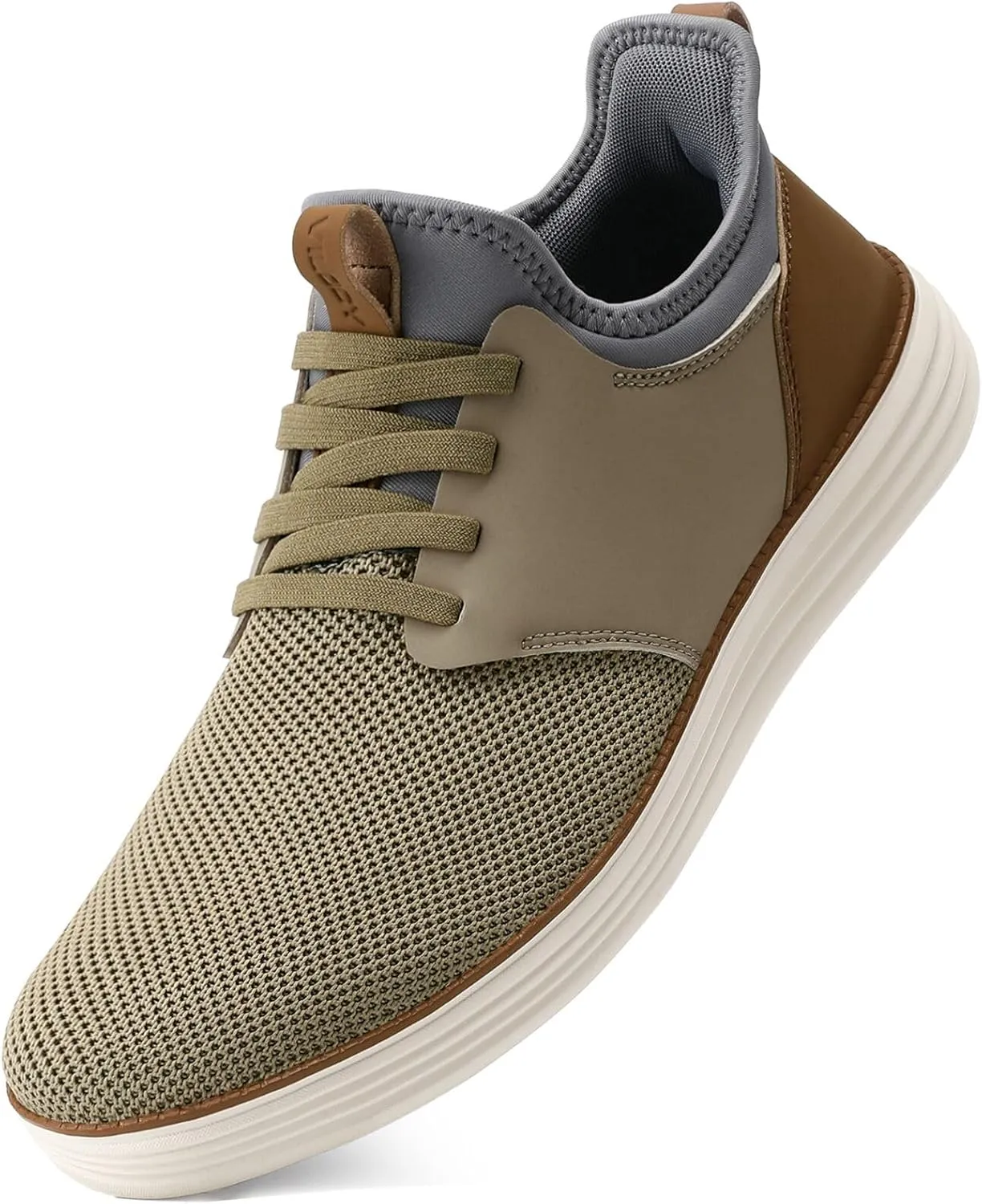 VILOCY Mens Slip On Casual Dress Shoes Hands Free Laceless Fashion Sneakers Comfortable Mesh Tennis Walking Shoes