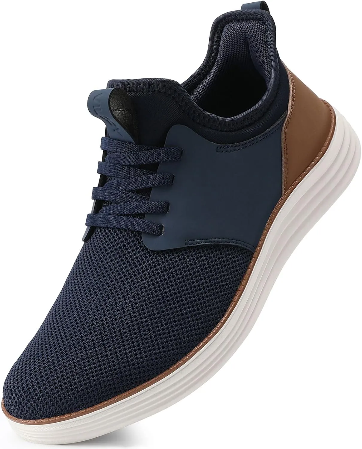 VILOCY Mens Slip On Casual Dress Shoes Hands Free Laceless Fashion Sneakers Comfortable Mesh Tennis Walking Shoes