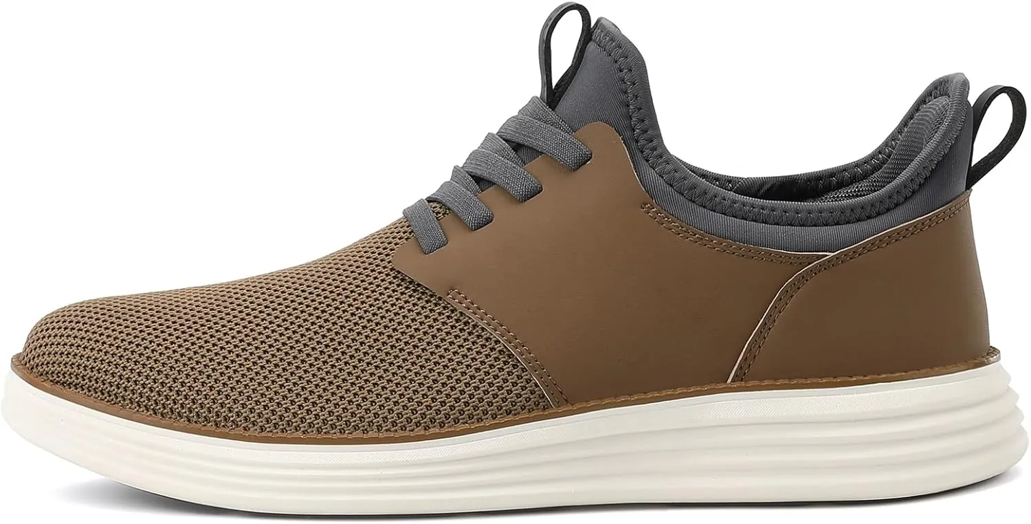 VILOCY Mens Slip On Casual Dress Shoes Hands Free Laceless Fashion Sneakers Comfortable Mesh Tennis Walking Shoes