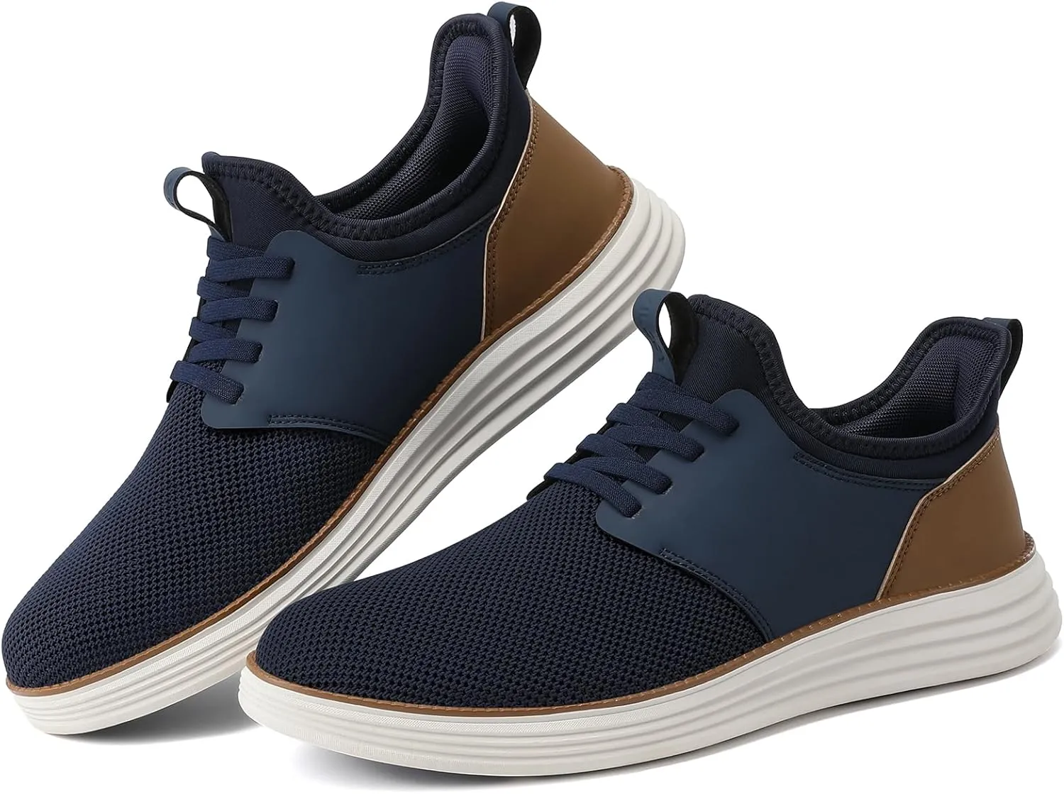 VILOCY Mens Slip On Casual Dress Shoes Hands Free Laceless Fashion Sneakers Comfortable Mesh Tennis Walking Shoes