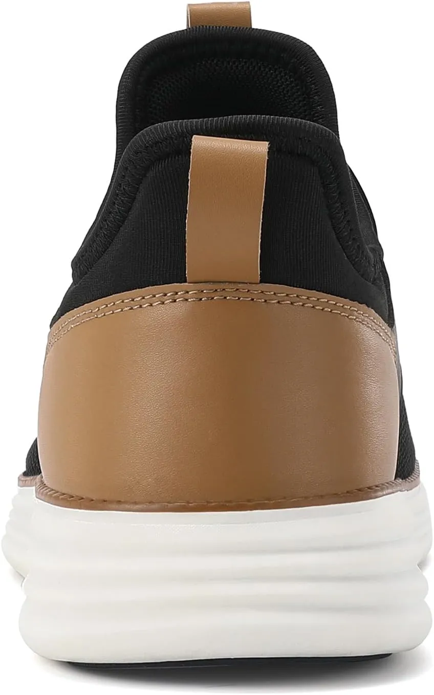 VILOCY Mens Slip On Casual Dress Shoes Hands Free Laceless Fashion Sneakers Comfortable Mesh Tennis Walking Shoes
