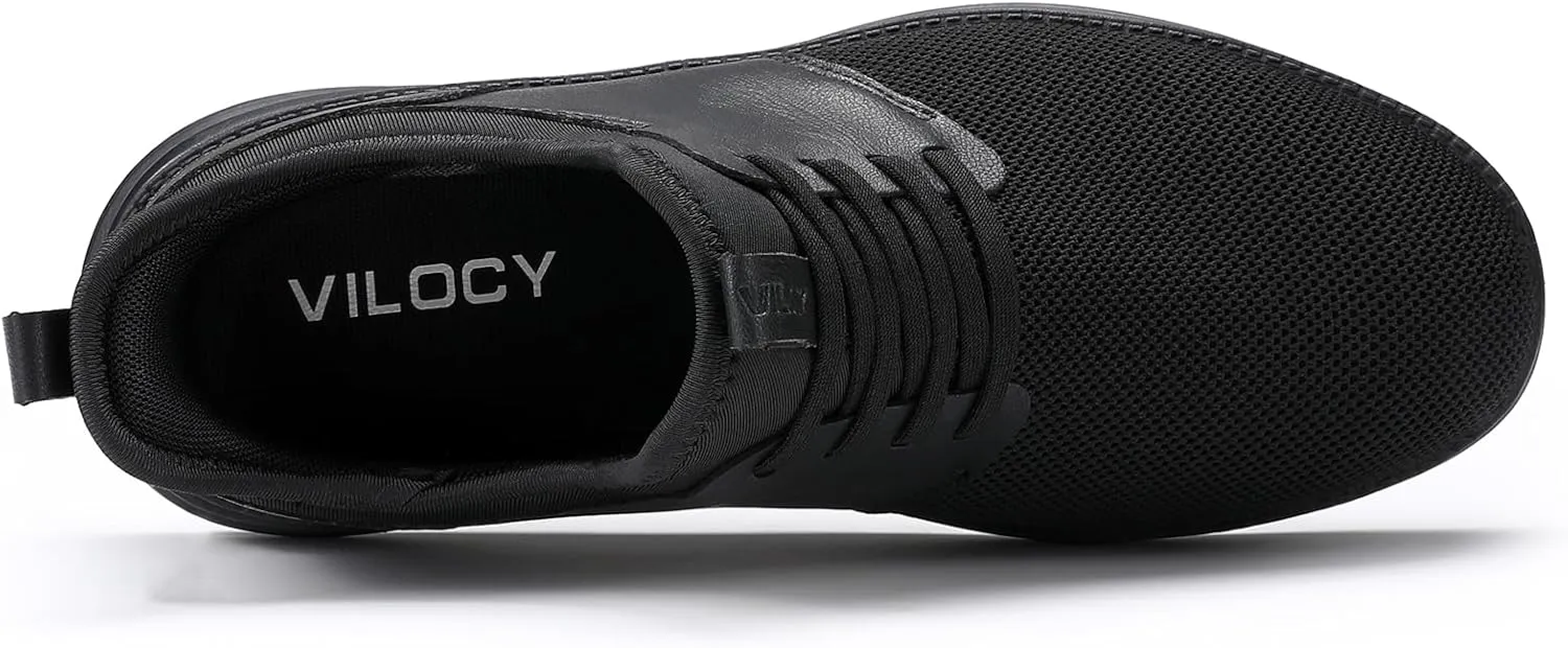 VILOCY Mens Slip On Casual Dress Shoes Hands Free Laceless Fashion Sneakers Comfortable Mesh Tennis Walking Shoes