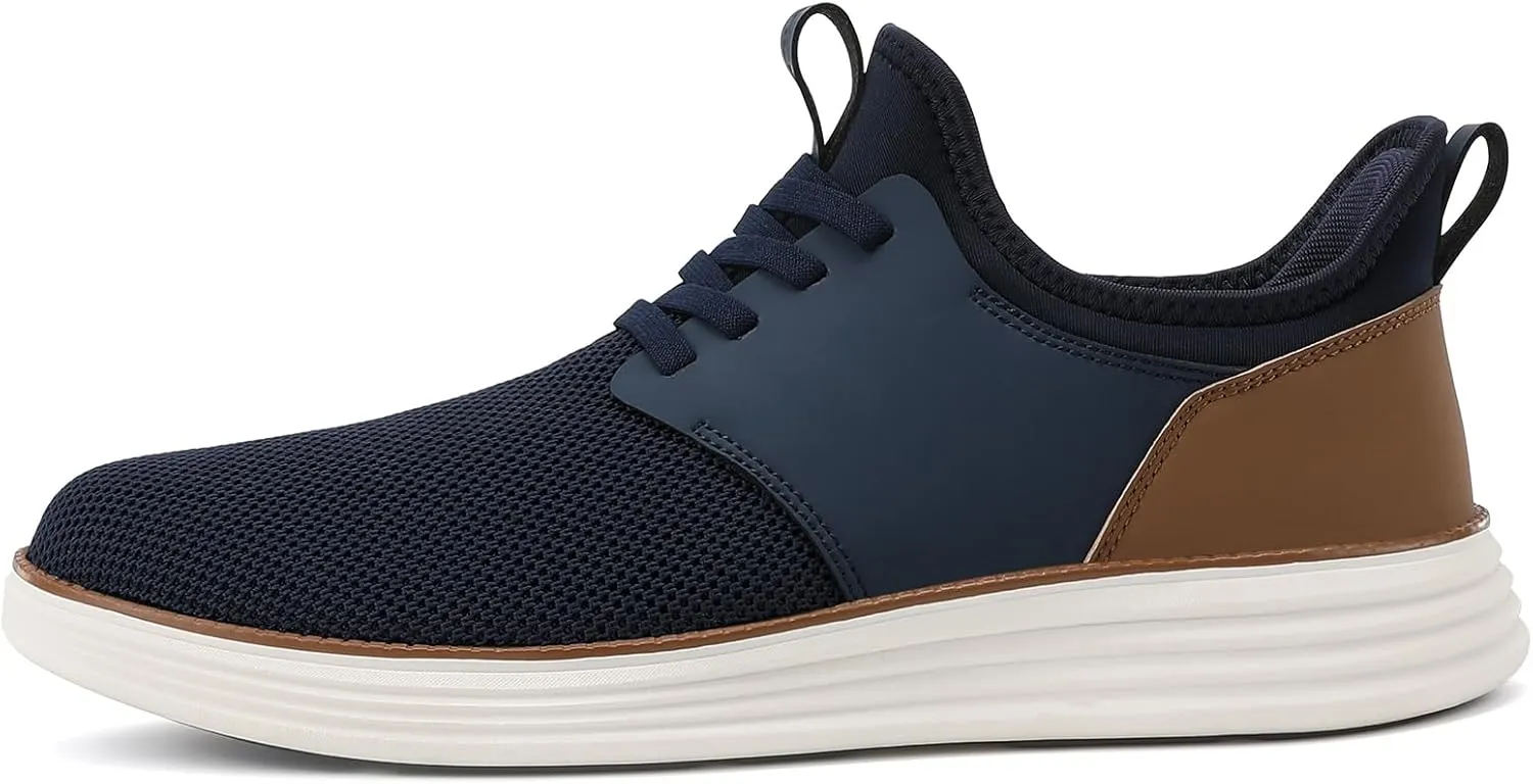 VILOCY Mens Slip On Casual Dress Shoes Hands Free Laceless Fashion Sneakers Comfortable Mesh Tennis Walking Shoes
