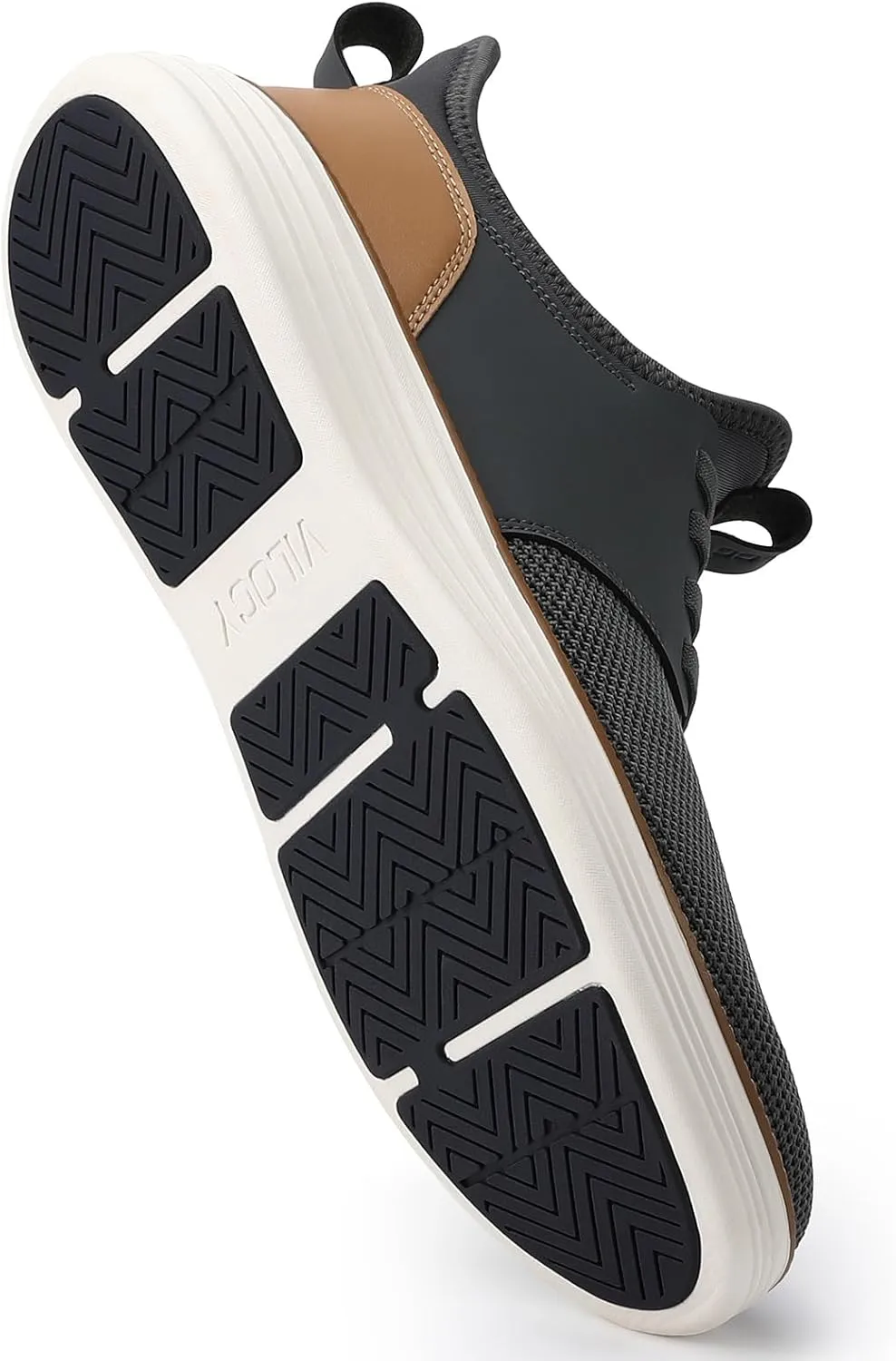 VILOCY Mens Slip On Casual Dress Shoes Hands Free Laceless Fashion Sneakers Comfortable Mesh Tennis Walking Shoes