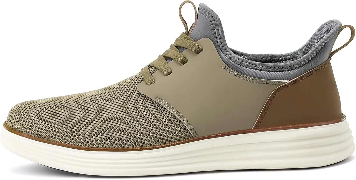 VILOCY Mens Slip On Casual Dress Shoes Hands Free Laceless Fashion Sneakers Comfortable Mesh Tennis Walking Shoes