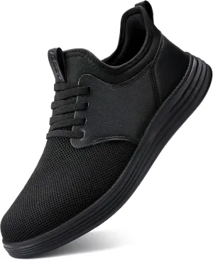 VILOCY Mens Slip On Casual Dress Shoes Hands Free Laceless Fashion Sneakers Comfortable Mesh Tennis Walking Shoes