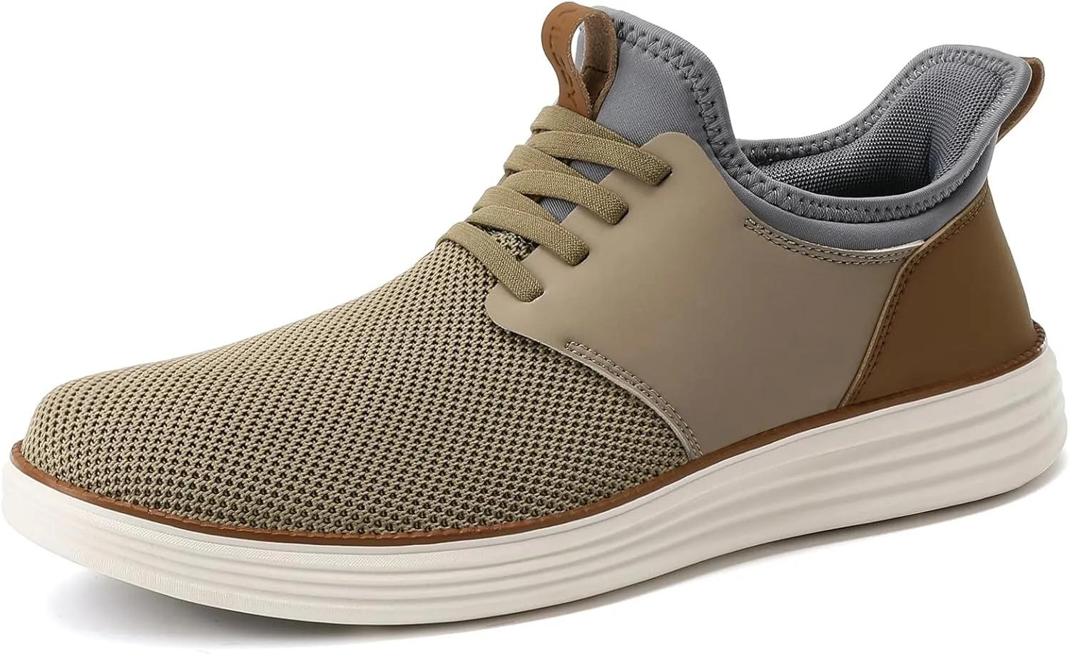 VILOCY Mens Slip On Casual Dress Shoes Hands Free Laceless Fashion Sneakers Comfortable Mesh Tennis Walking Shoes
