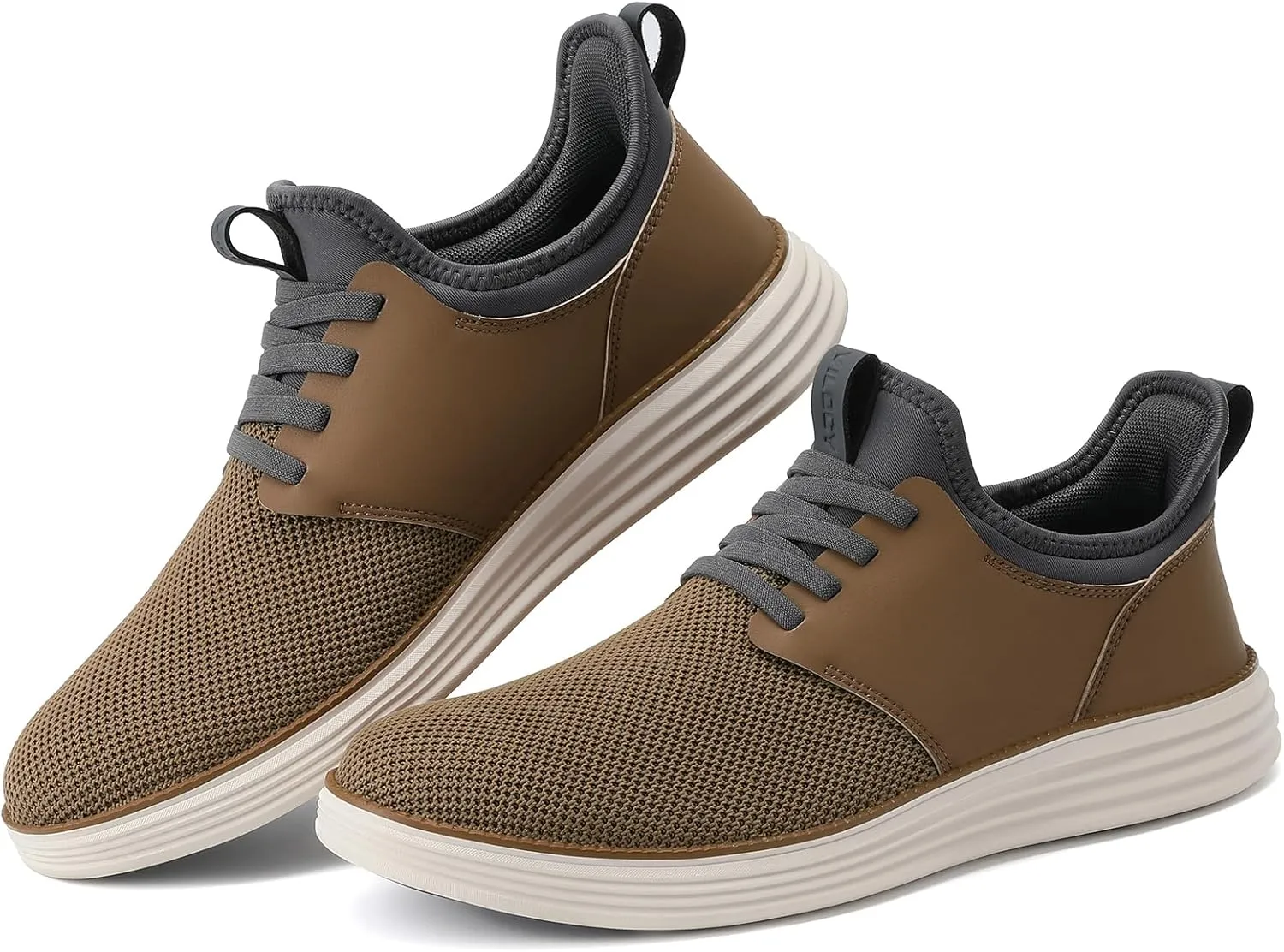 VILOCY Mens Slip On Casual Dress Shoes Hands Free Laceless Fashion Sneakers Comfortable Mesh Tennis Walking Shoes