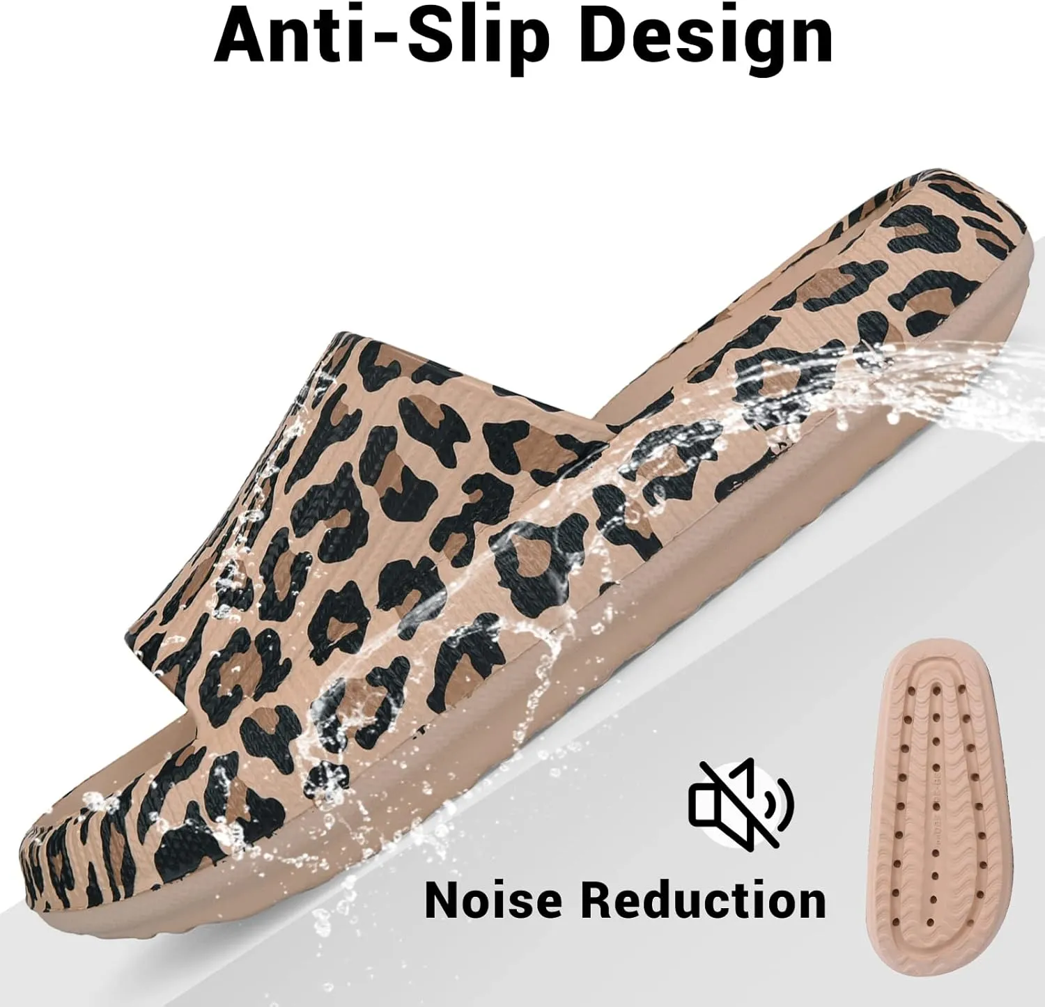 VONMAY Cloud Slides for Men and Women Quick Drying Pillow Slippers Non-Slip Shower Sandals with Cushioned Thick Sole for Comfort & Support