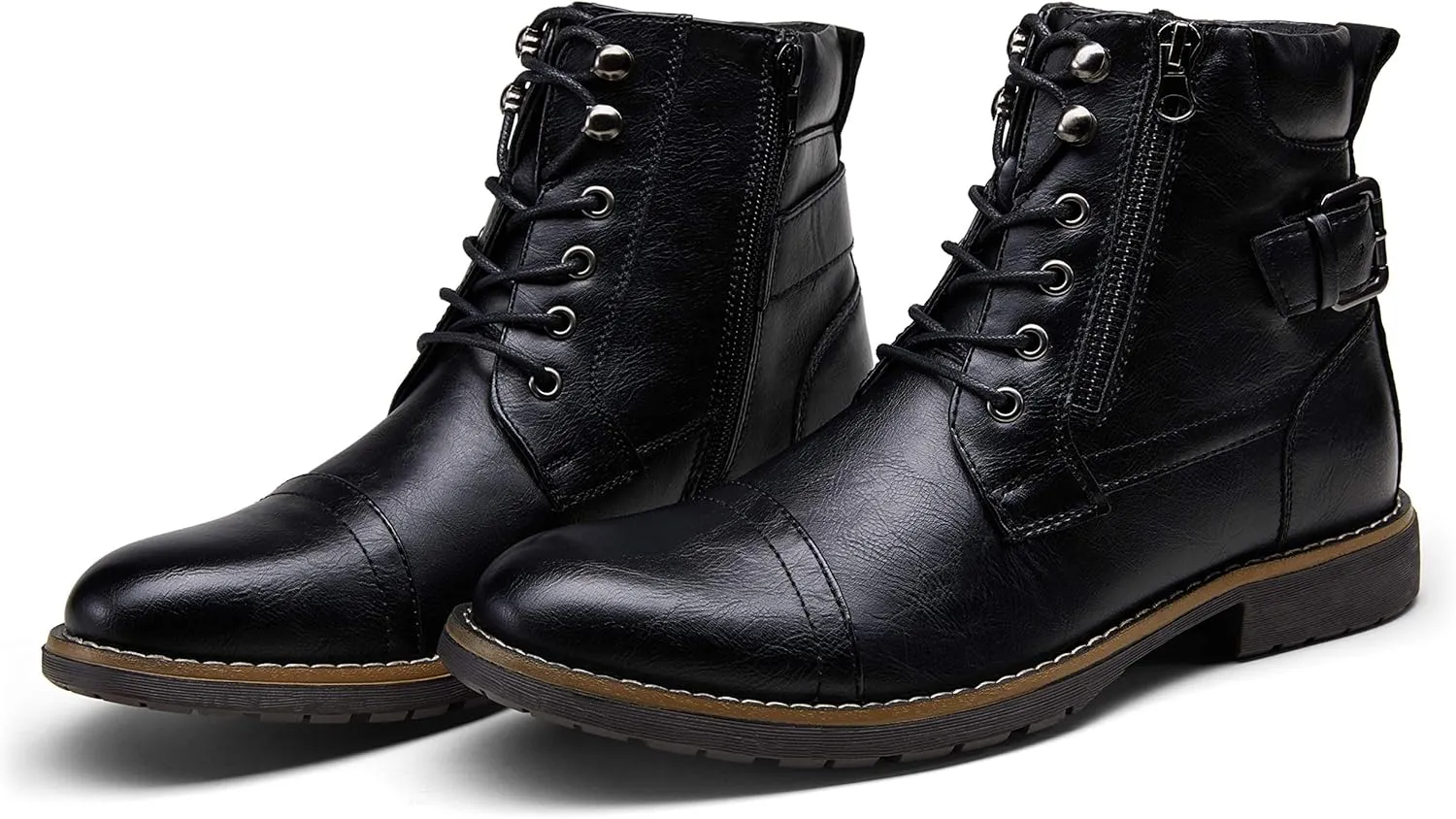 Vostey Men's Boots Boots for Men Casual Boots Motorcycle Combat Ankle Dress Boots Mens