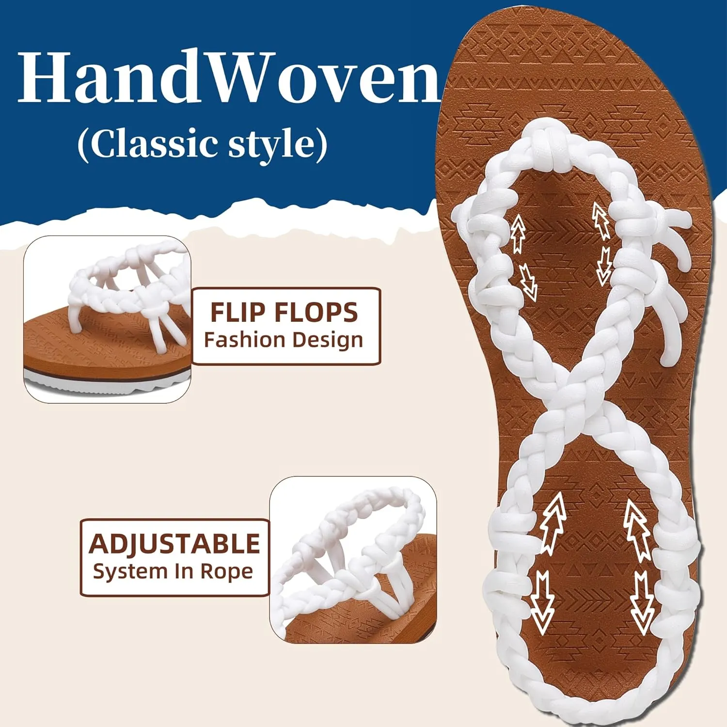 Walking Sandals Women,Arch Support Sandals Women's,Comfortable Flat Sandals with Flip Flops for Beach Travel
