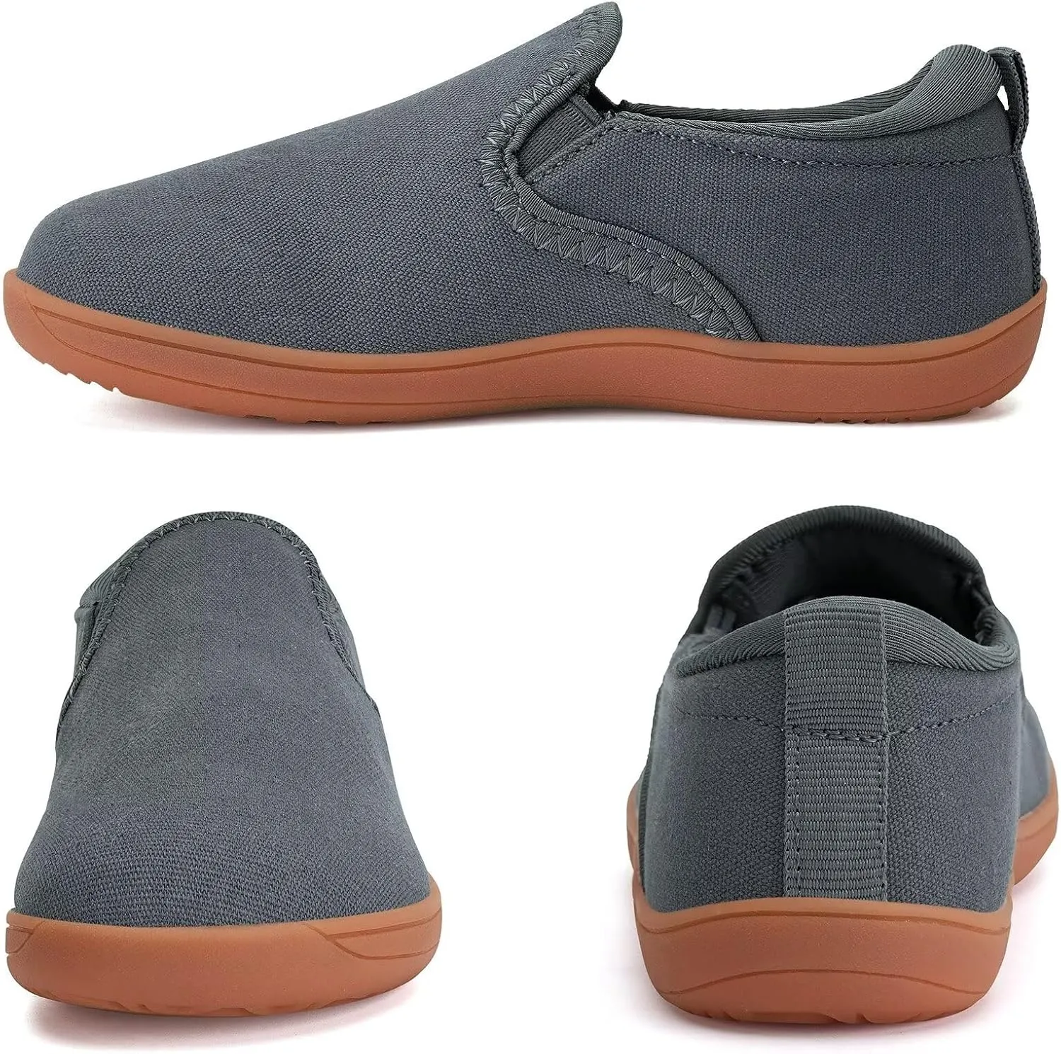 WateLves Toddler Little Kid Wide Barefoot Shoes Boys Girls Minimalist Slip On Sneakers Canvas Walking Shoes Fit Naturally Zero Drop Sole