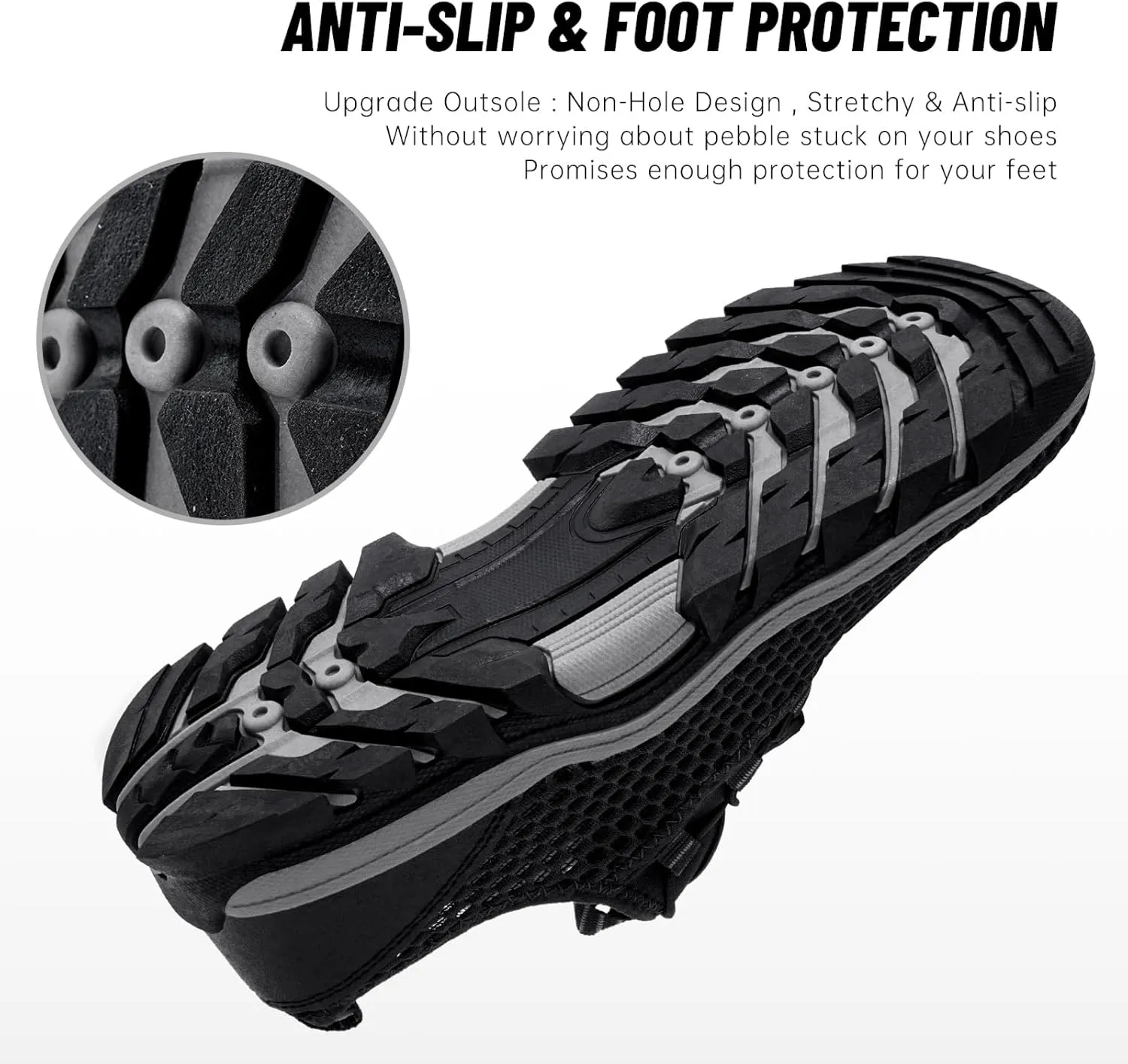 Water Shoes Men Outdoor Hiking Shoes Quick Drying Beach Aqua Shoes Men's Amphibious Water Shoes Summer Non-Slip Quick Drying Water Sandals River Shoes