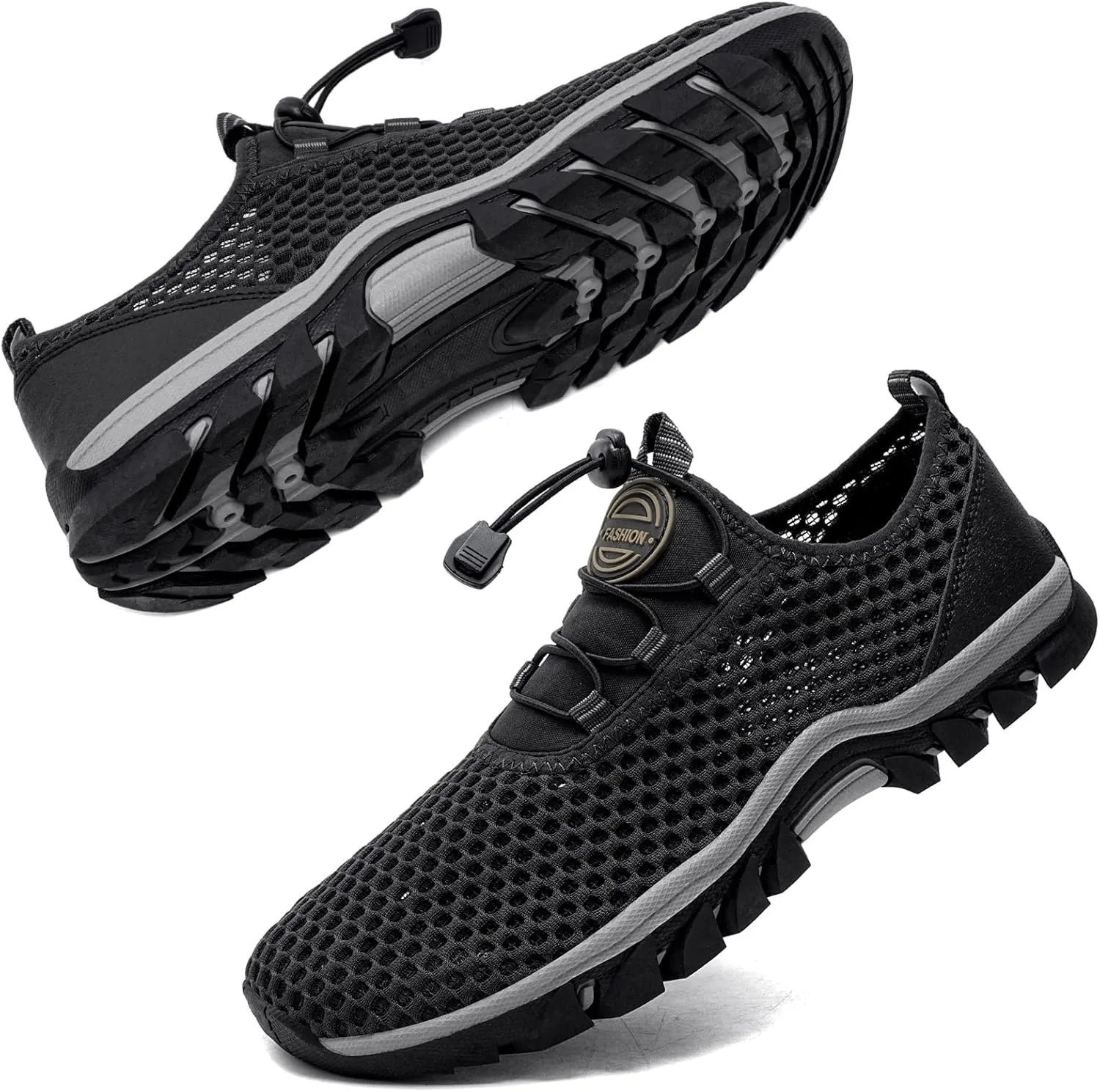 Water Shoes Men Outdoor Hiking Shoes Quick Drying Beach Aqua Shoes Men's Amphibious Water Shoes Summer Non-Slip Quick Drying Water Sandals River Shoes