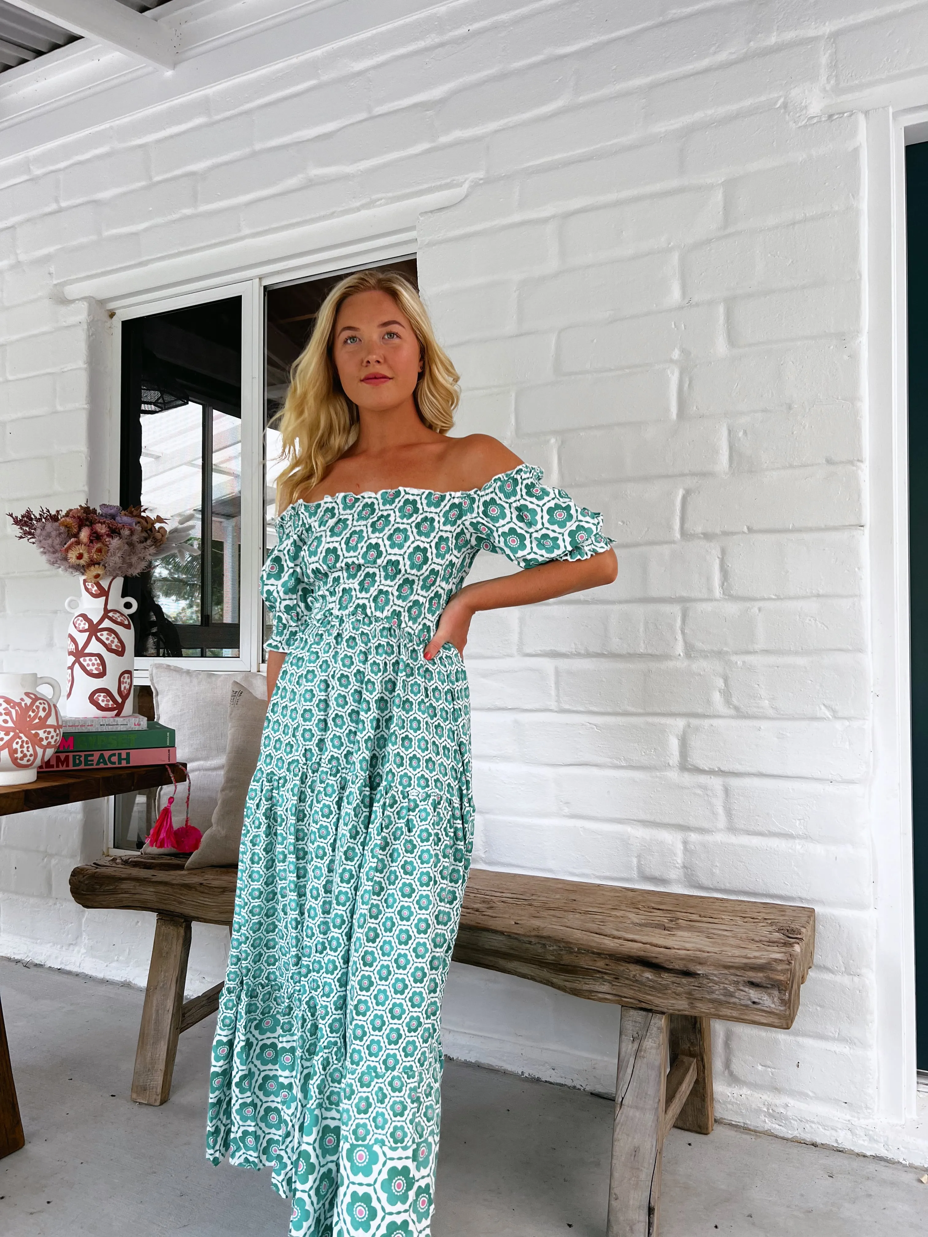 Watermelon Sugar Print Claudette Maxi Dress