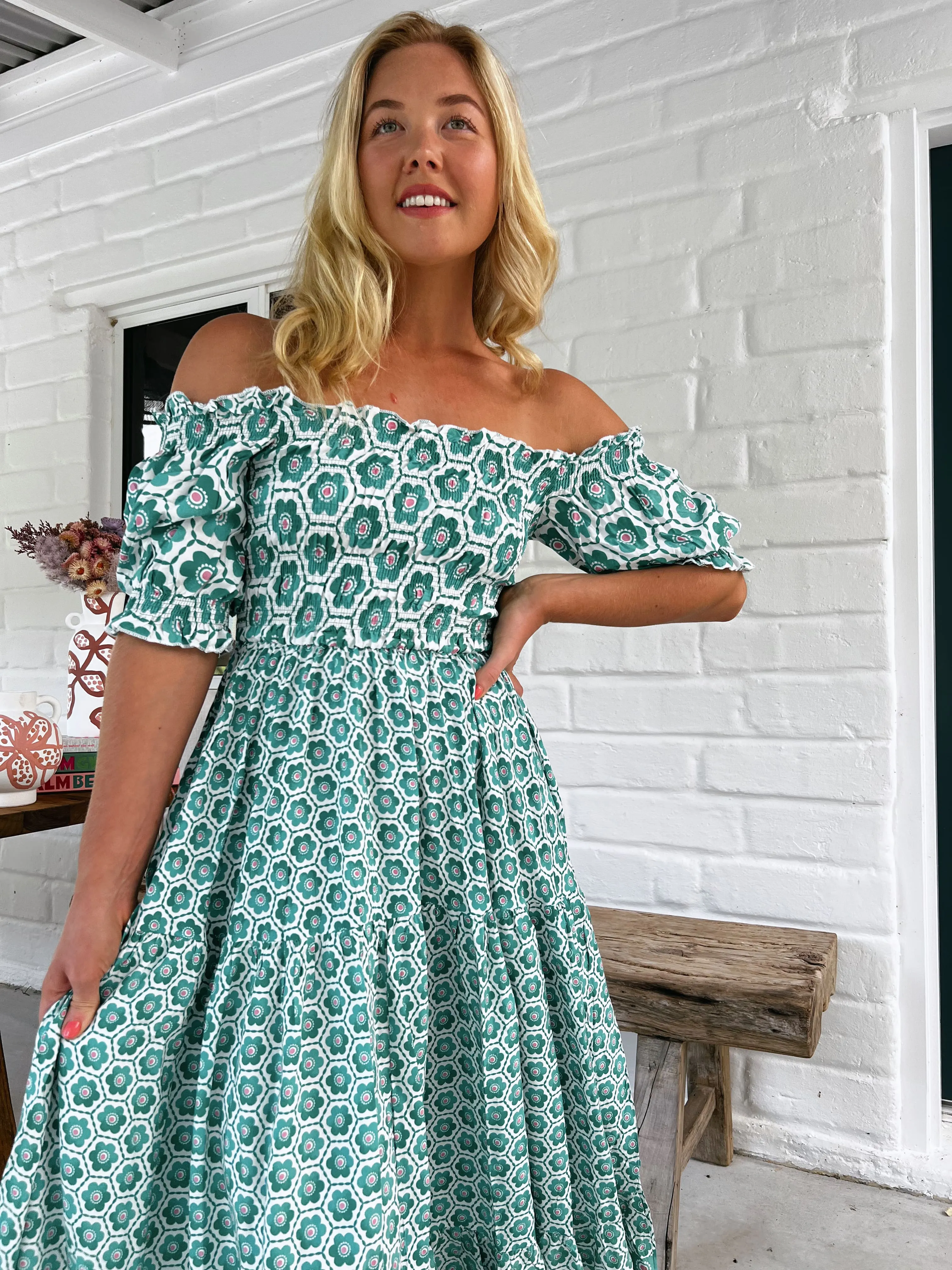Watermelon Sugar Print Claudette Maxi Dress