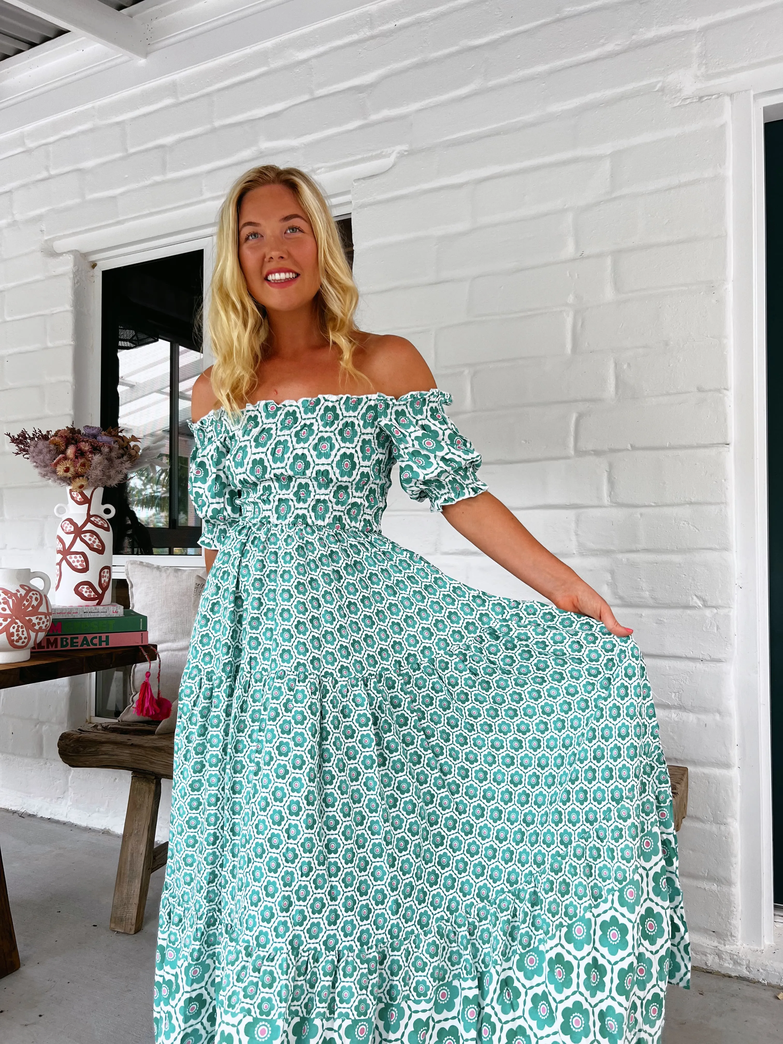 Watermelon Sugar Print Claudette Maxi Dress