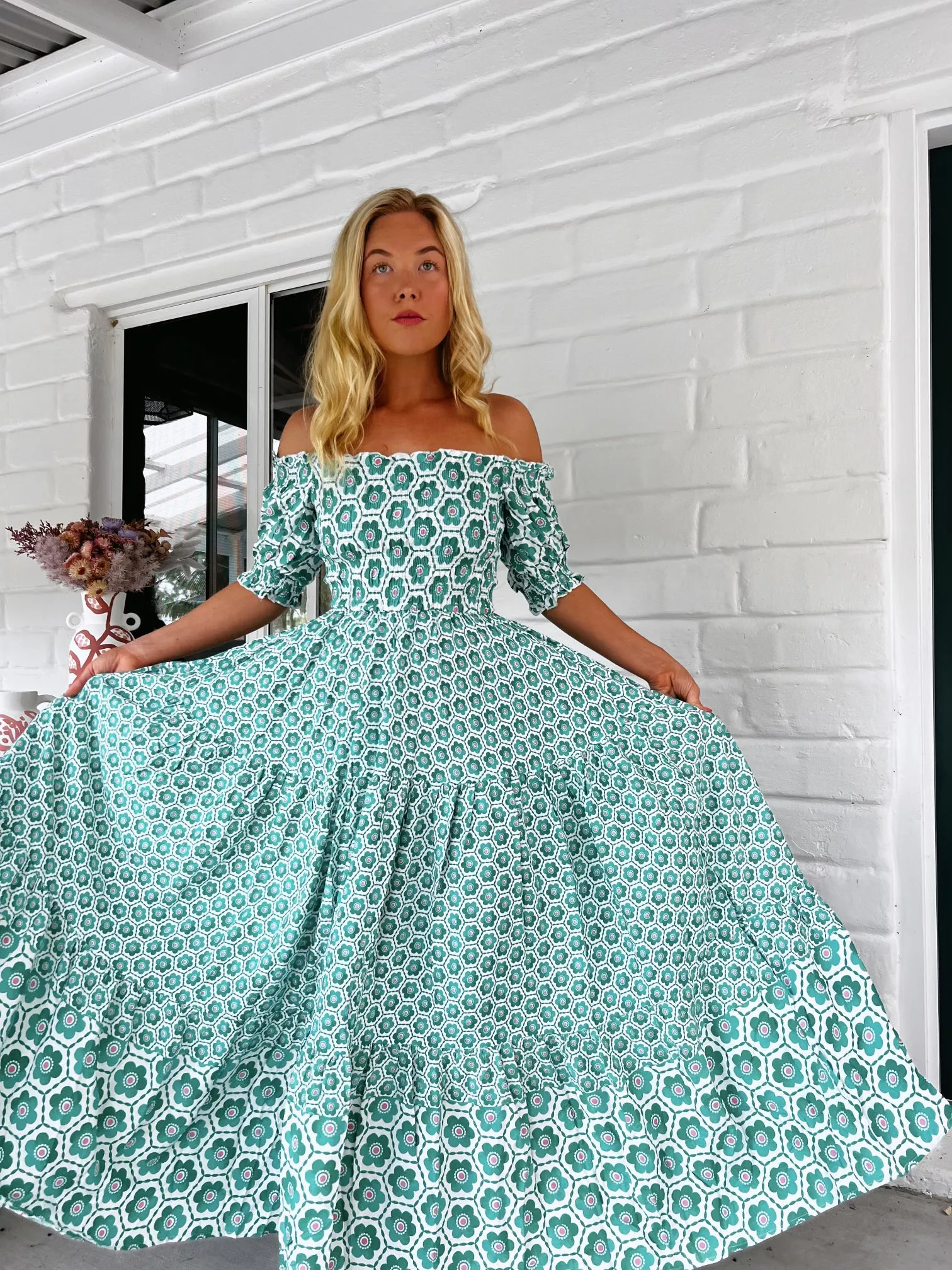 Watermelon Sugar Print Claudette Maxi Dress